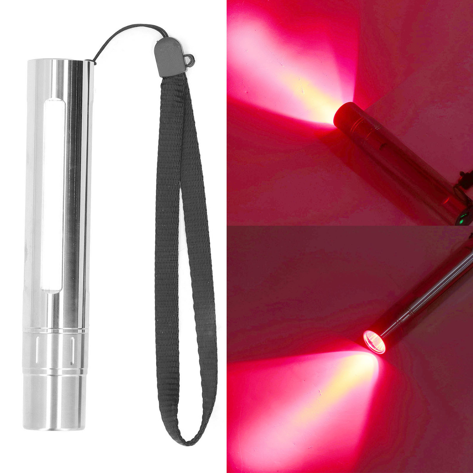 Infrarot-lichttherapielampe 630 Nm, 660 Nm, 850 Nm, Edelstahl, Mit Knöchelriemen.