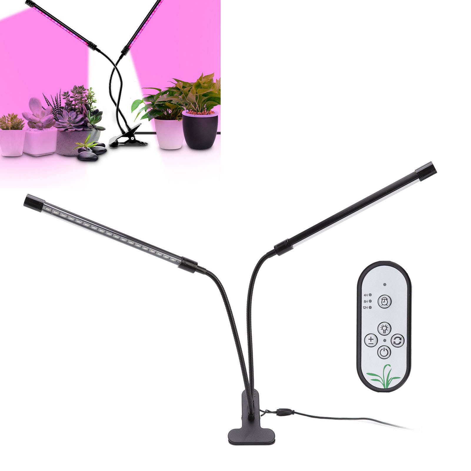 Led-pflanzenlampe Zum Anklemmen, Usb-dimmbar, Vollspektrum-zusatzlicht, Sämlingslampe (lange Leiste)