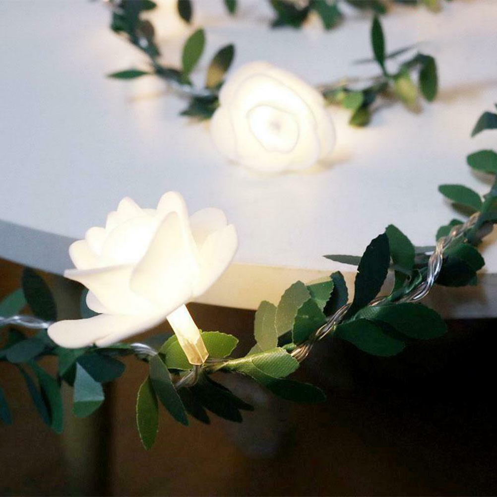 Märchenhafte Led-weihnachtslichterkette In Form Einer Rose, 3 Meter, 20 Leds, Batteriebetrieben, Zur Außendekoration Von Hochzeiten, Gärten Oder Partys.