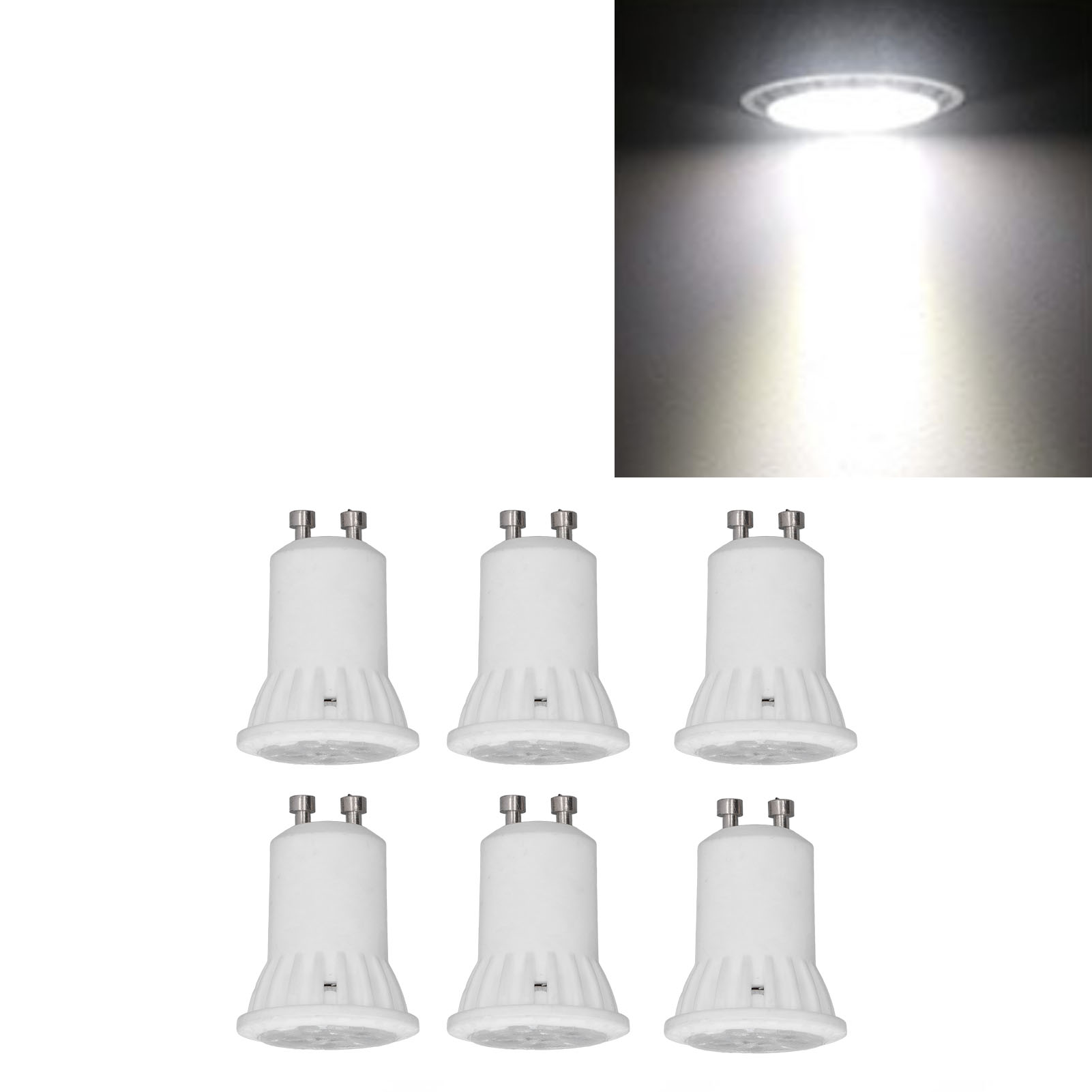 Dimmbare Gu10 Led-lampe, 360 Lumen, 90% Energieersparnis, Landschafts-/geländebeleuchtung Led Mr11 4w, Weißes Licht.