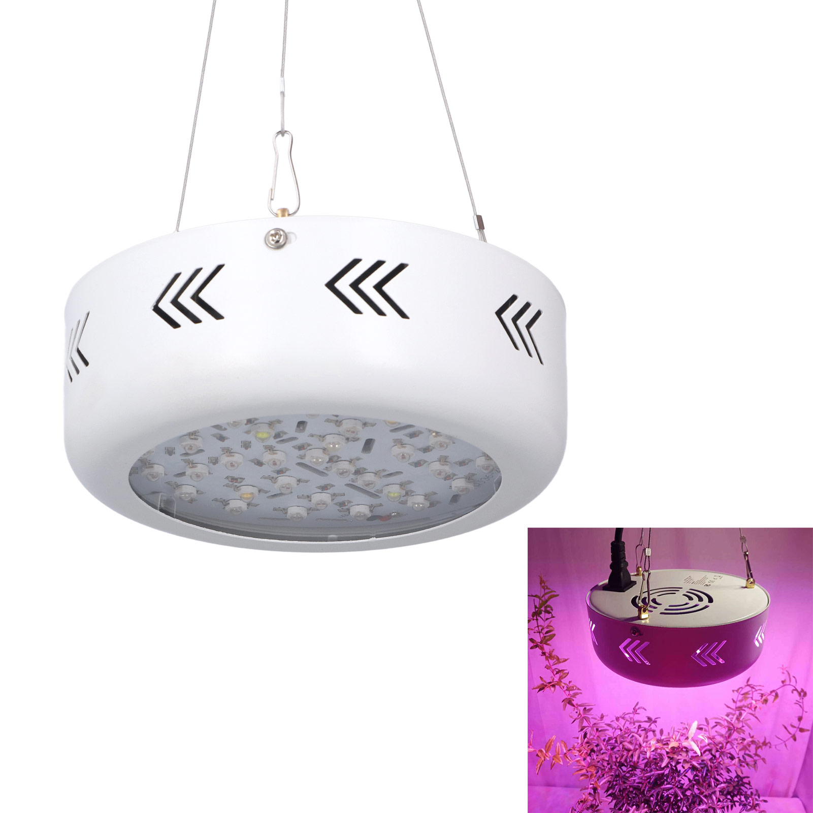 Ufo 40w Gartenbaulampe, 85-265v, Europäischer Standard, Vollspektrum-led, Für Gewächshäuser, Gemüsepflanzen, Obst Und Blumen.