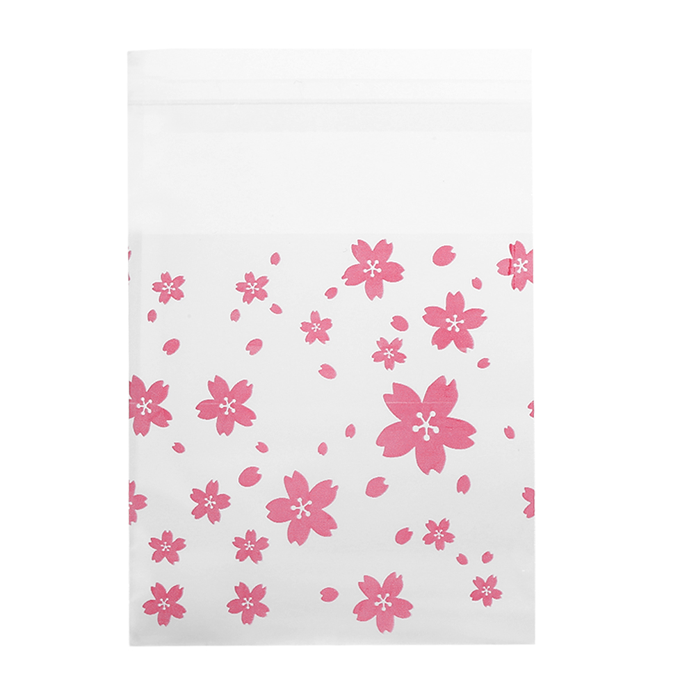 100 Plastiktüten Mit Blumenmuster Für Hochzeiten (orientalische Kirsche 7 X 7 Cm)