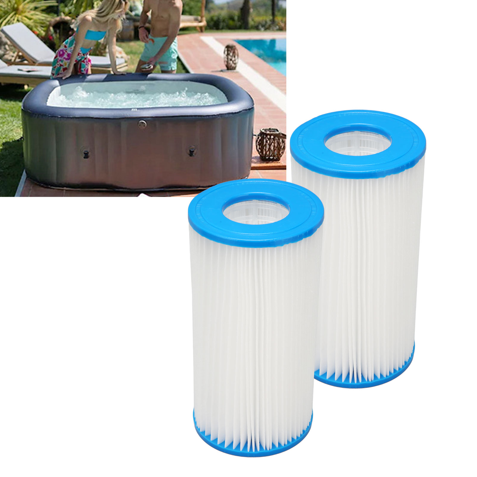 2 Einheiten/verkauf Von Filterpumpenkartuschen Für Aufblasbare Kinderpools Als Ersatz Für Bestway Iii Und Intex A/c Modelle.