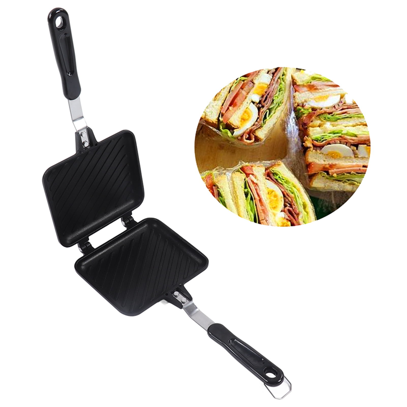 Gemusterte Sandwichform, Frühstückspfanne, Doppelseitige Antihaft-ofenform, Grillpfanne Für Steaks