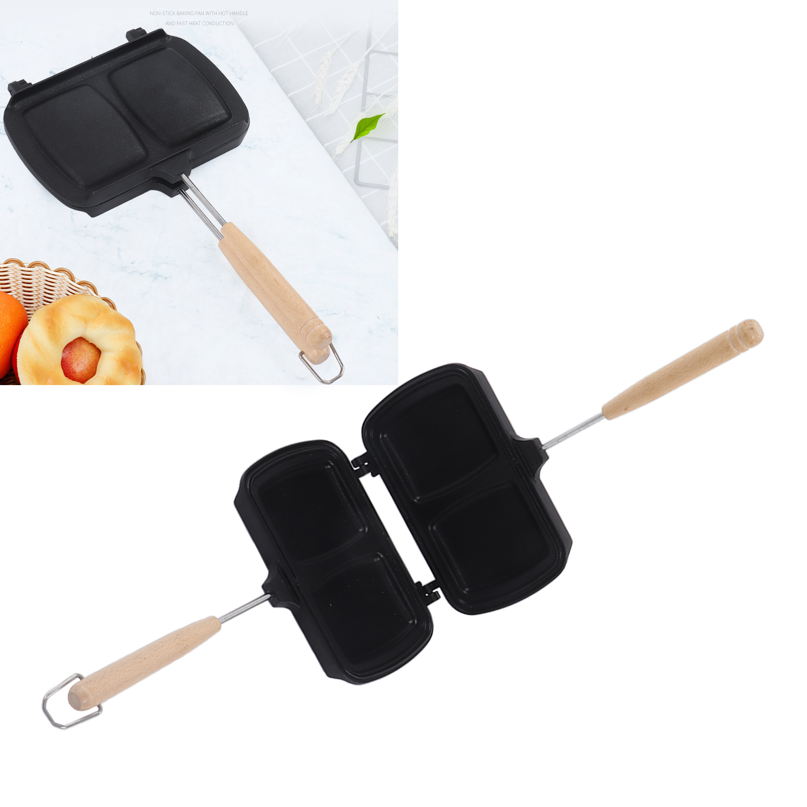 Doppelseitige Backform, Abnehmbare Doppelseitige Sandwichform, Sandwichform, Doppelseitige Antihaftpfanne