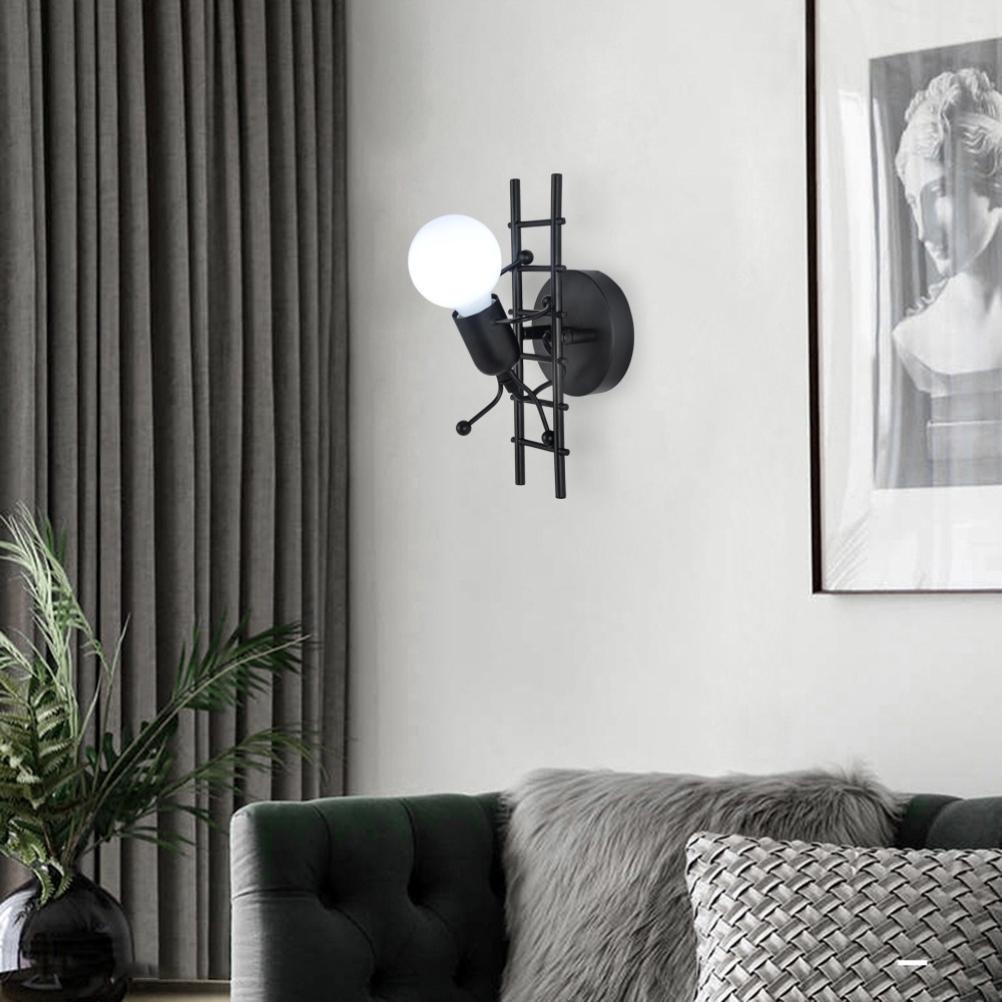 Kreative, Humanoide Led-wandleuchte Für Den Innenbereich, Moderne Wandlampe, Künstlerische Wanddekoration E27 Für Schlafzimmer, Kinderzimmer, Flur, Restaurant, Treppenhaus, Küche