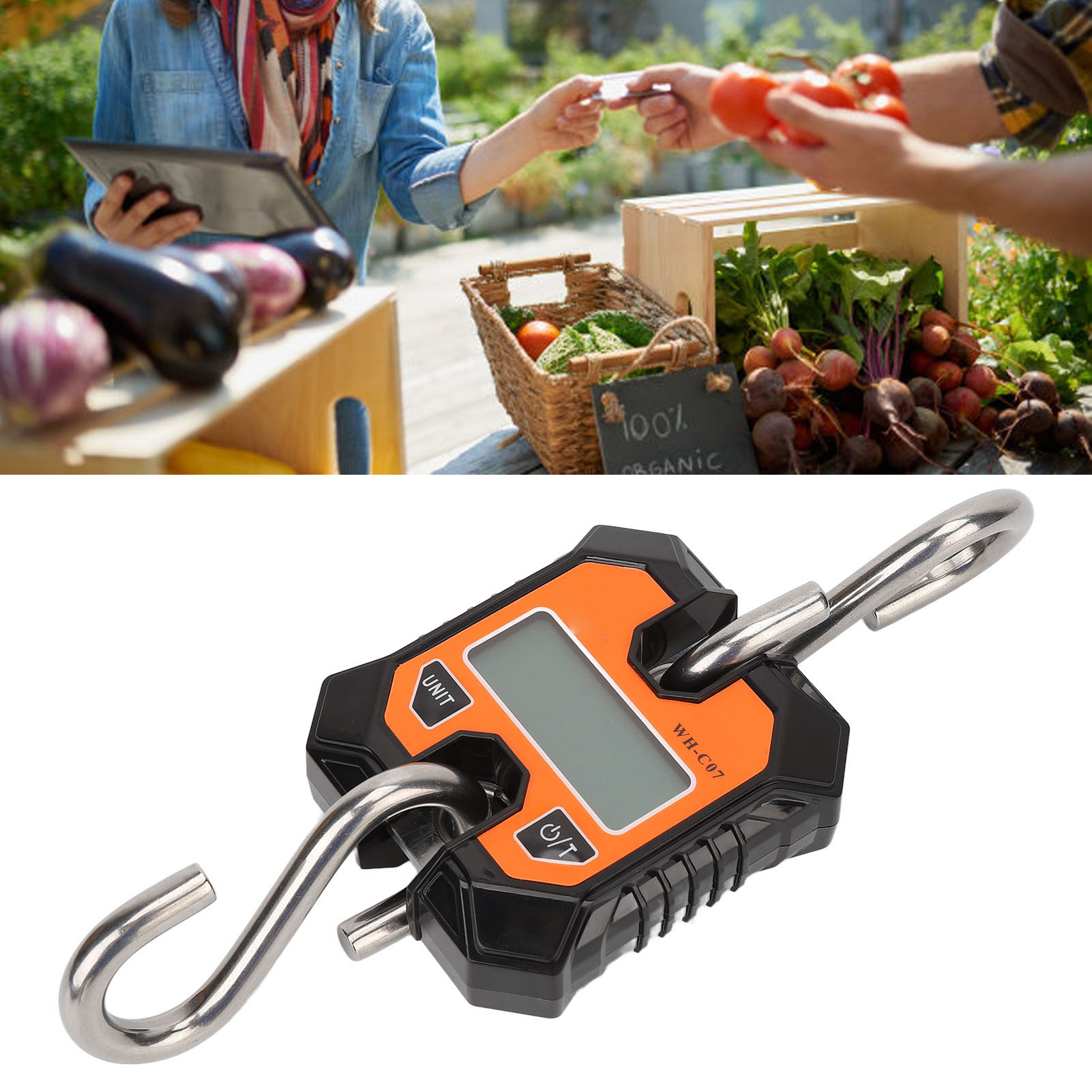 Tragbare Elektronische Abs-waage Für Krane, Miniatur-hebewaage, Einheitenumschaltung, Hintergrundbeleuchtetes Lcd-display, Haushalts-angelwaage Mit Haken.