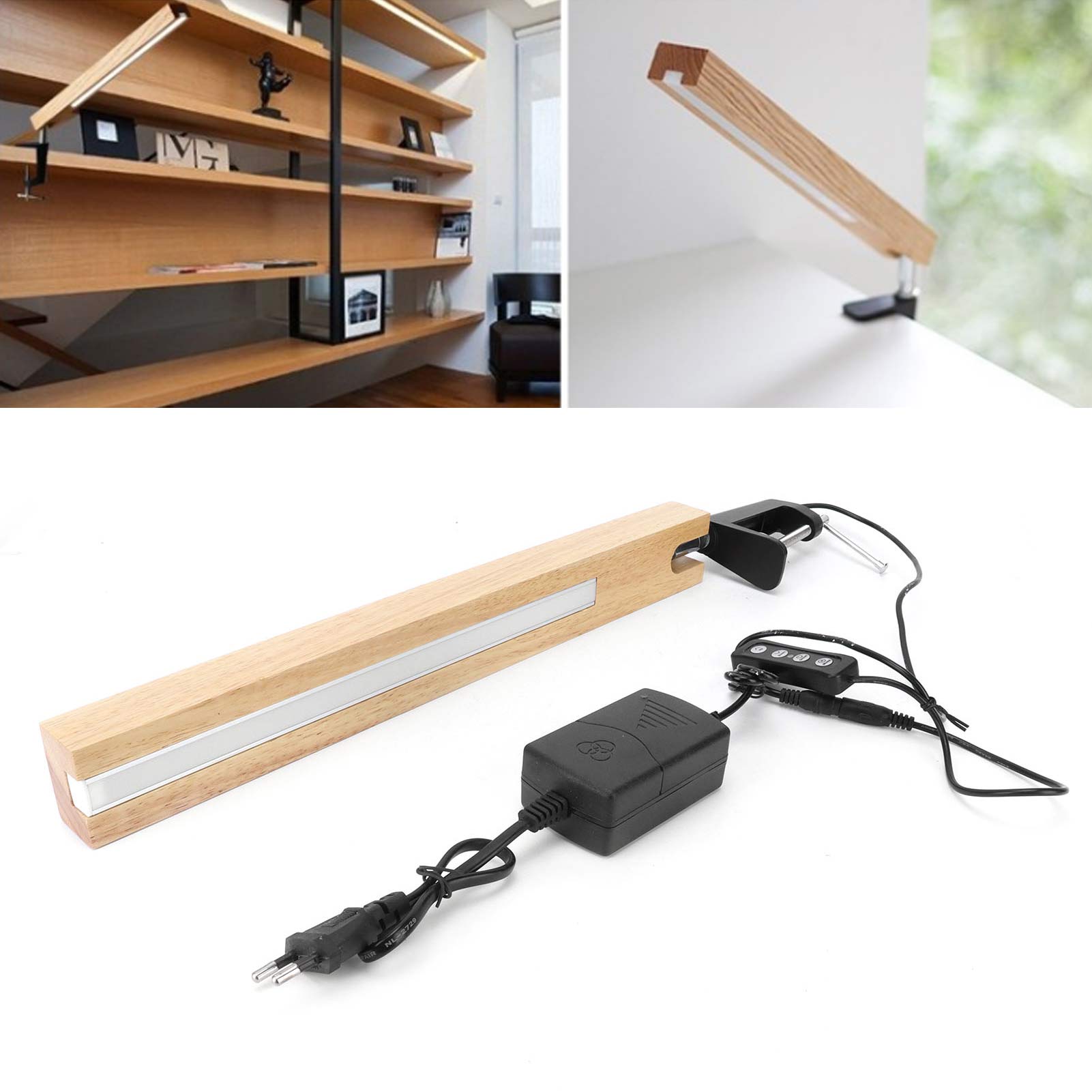 Led-klemmleuchte Für Den Schreibtisch, 3-farbige Beleuchtung, Universelle Und Verstellbare Nachttischlampe, Eu-stecker 100–240 V