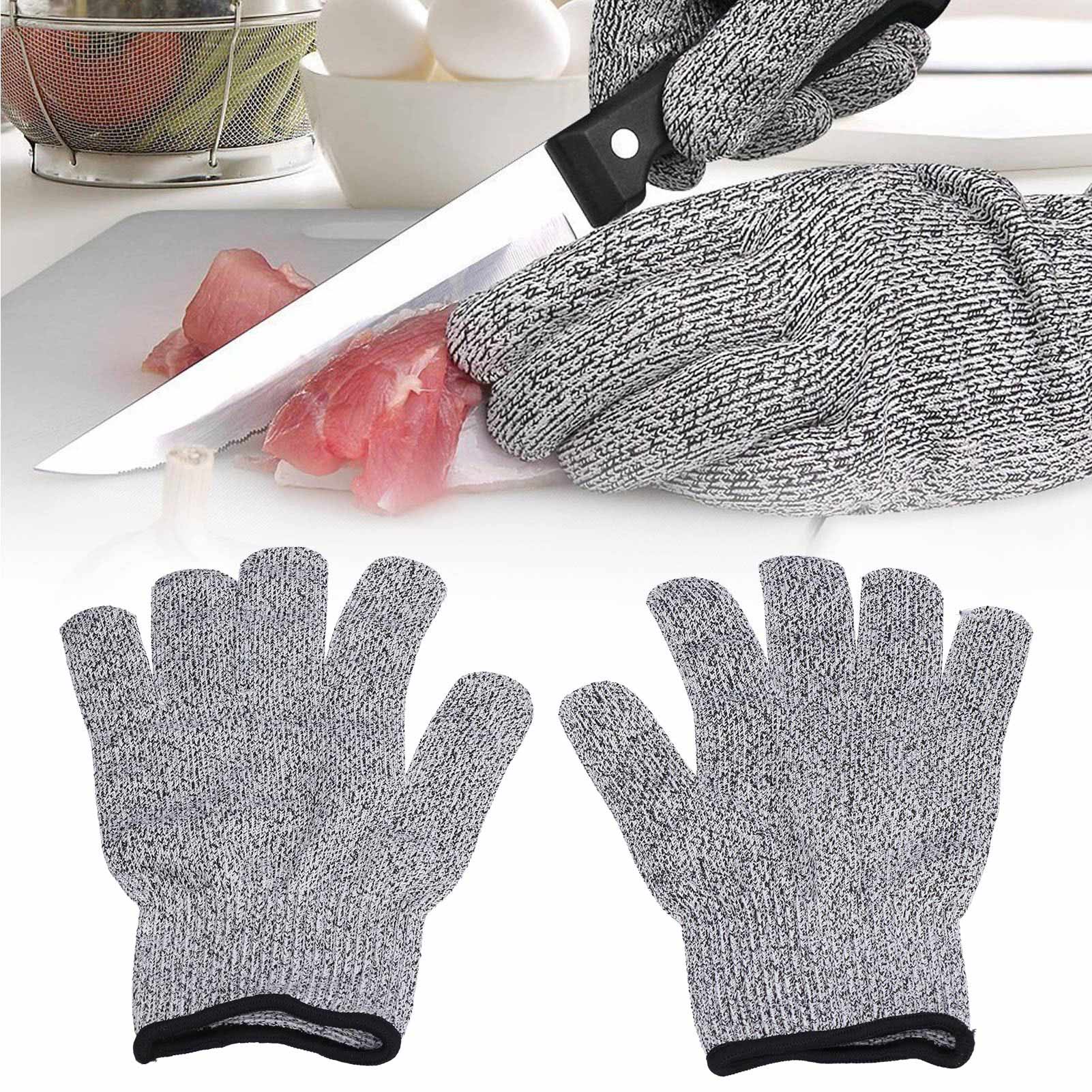 2 Paar Schnittfeste Handschuhe Der Schutzklasse 5 Aus Verschleißfestem Hppe Für Gartenarbeiten.