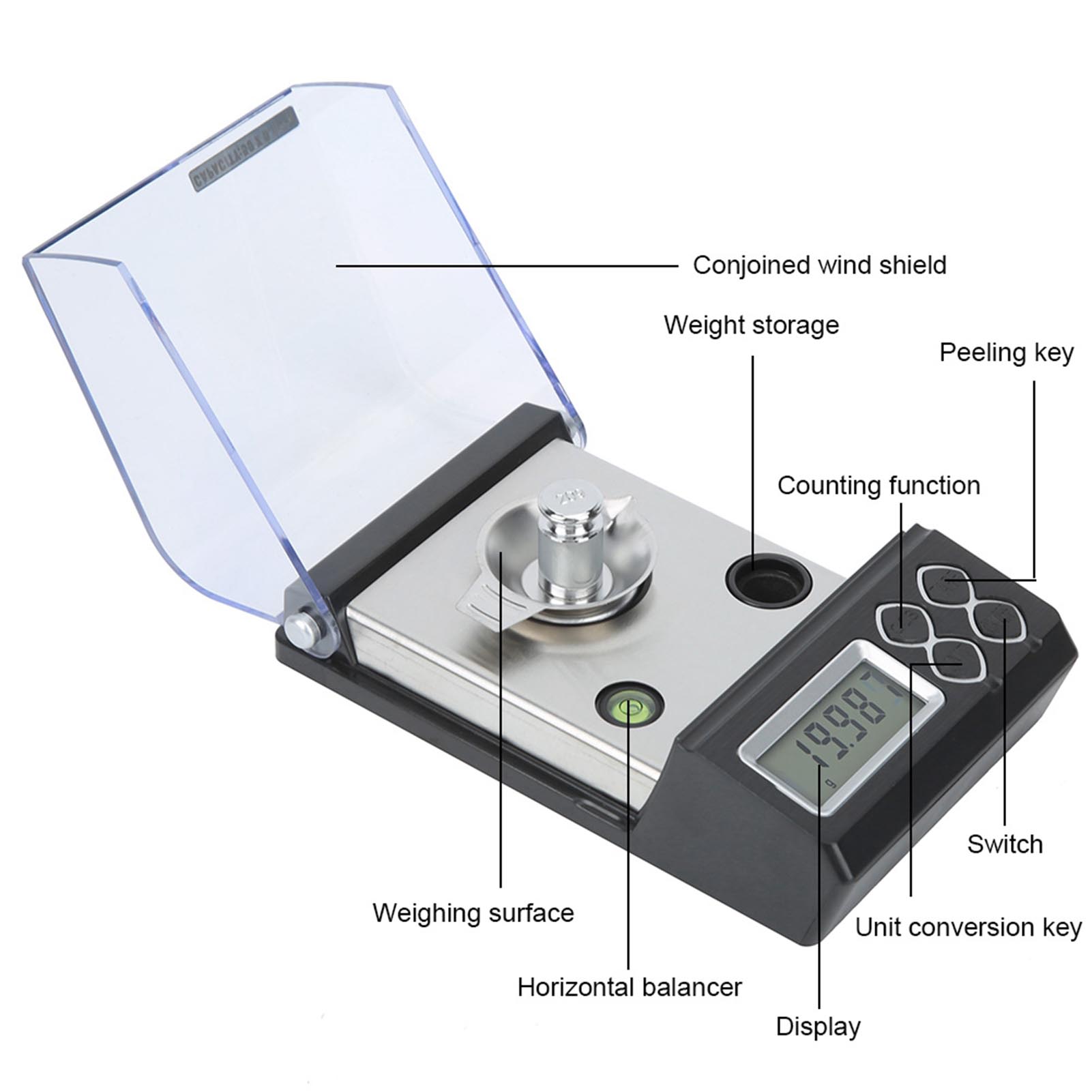 Hochpräzise Digitale Mini-taschenwaage, Elektronische Waage Für Labor Und Schmuckherstellung (30/0,001 G)