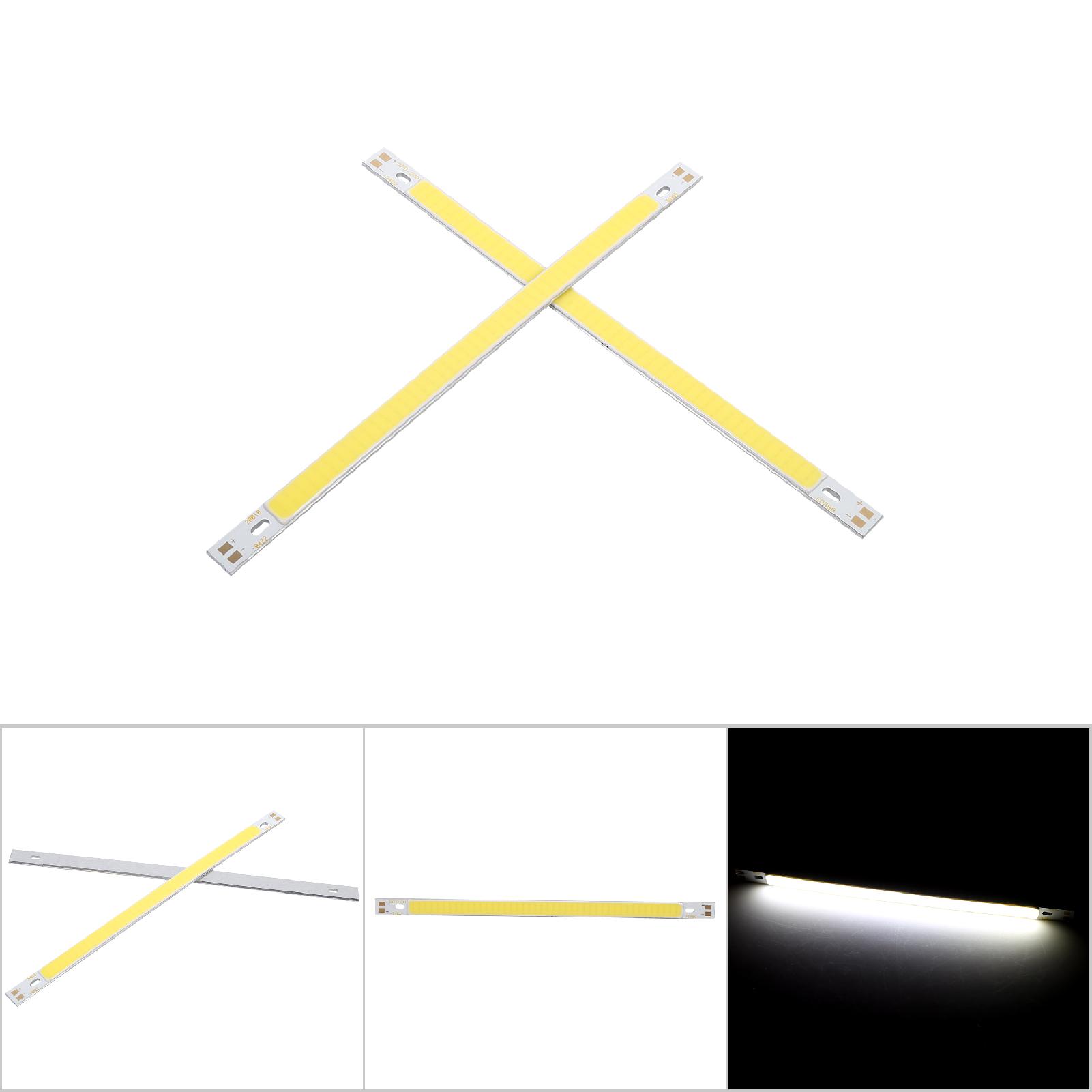 2er-pack Cob-led-streifen, 10 W, 12–14 V, 1000 Lm, 200 X 10 Mm, Weiß, Für Diy-projekte
