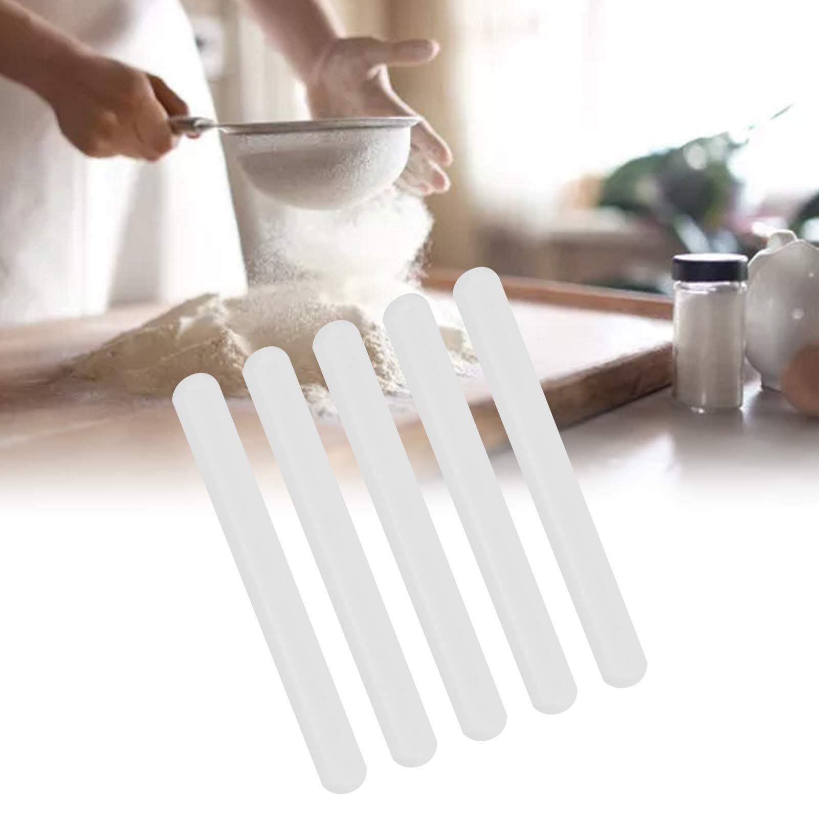 Set Mit 5 Antihaftbeschichteten Pp-nudelhölzern, Küchenzubehör Zum Backen Und Für Heimwerkerprojekte.