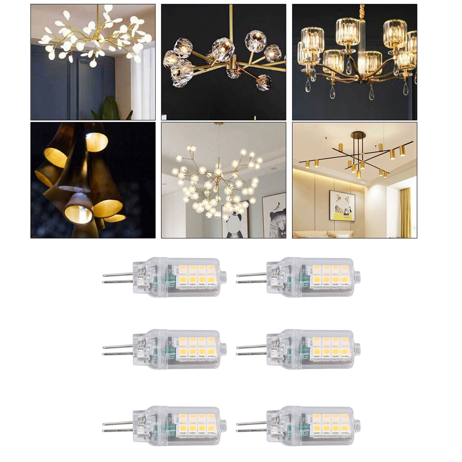 G4 3w 16led Led-lampe, 12v, Geeignet Für Deckenleuchten, Wandleuchten Und Tischlampen, 6er-pack Erhältlich / Warmweiß.