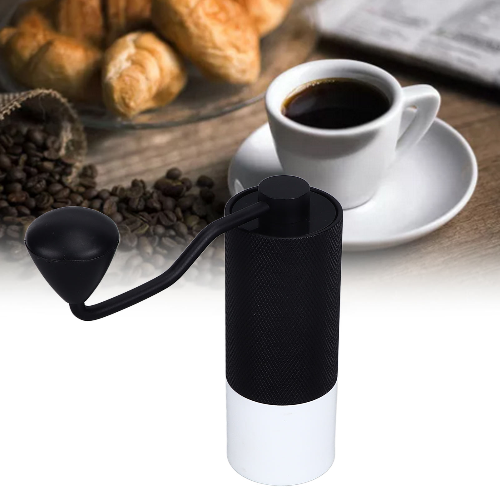 Kaffeemühle Aus Aluminiumlegierung, Manuelle Kaffeemühle, Kaffeebohnenmühle, Rutschfeste Mühle