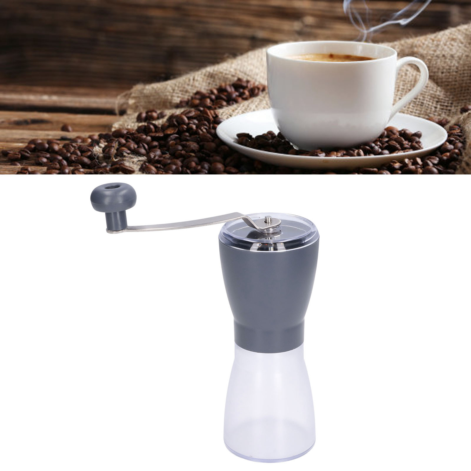 Wasserfeste, Graue Handkaffeemühle / Kaffeemahlmaschine / Italienisches Kaffeezubehör