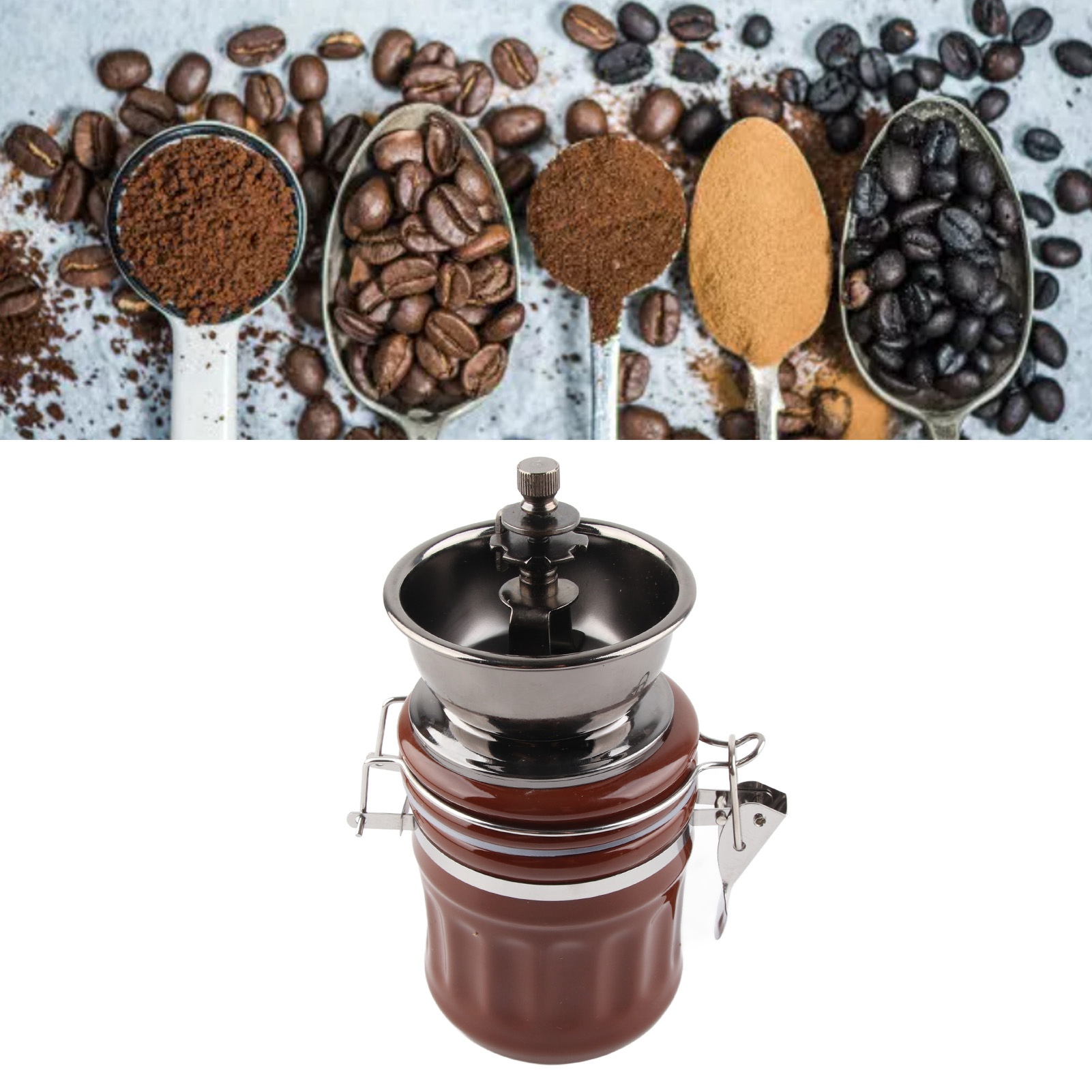 Europäische, Multifunktionale, Manuelle Keramik-kaffeemühle Für Kaffeeliebhaber