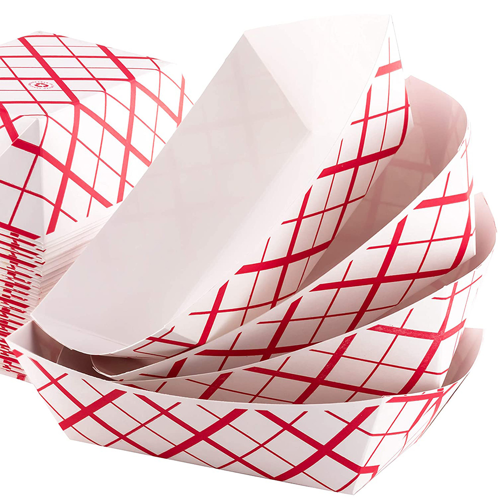 50 Einweg-papierboxen Für Snackverpackungen, Fettabweisende Papierschalen Für Lebensmittel