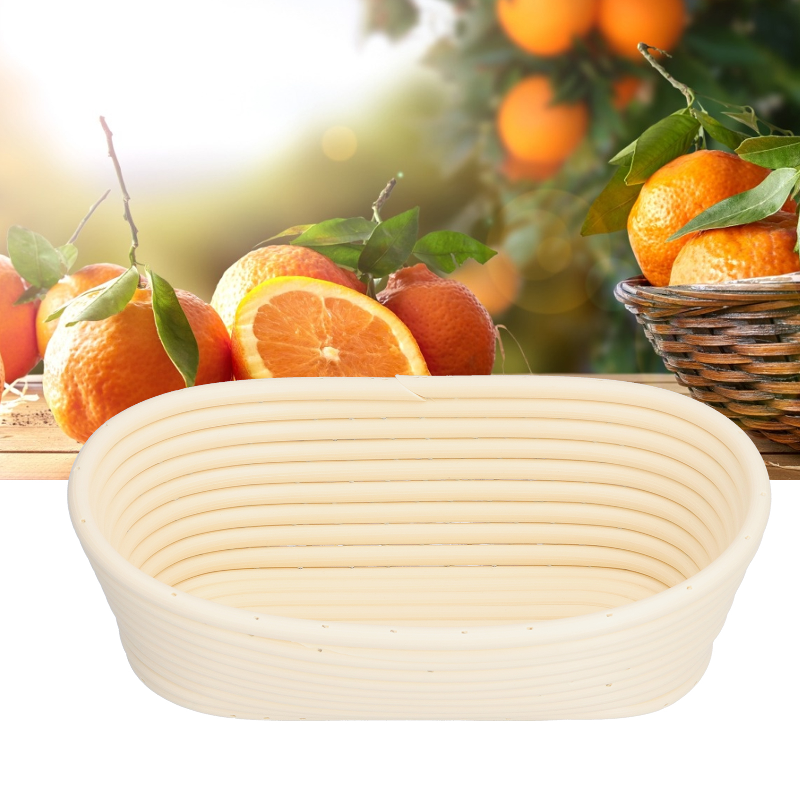 Waschbarer Gärkorb, Innovative Ovale Beige Backform (25 X 15 X 8 Cm) Zum Kochen Und Backen Zu Hause.