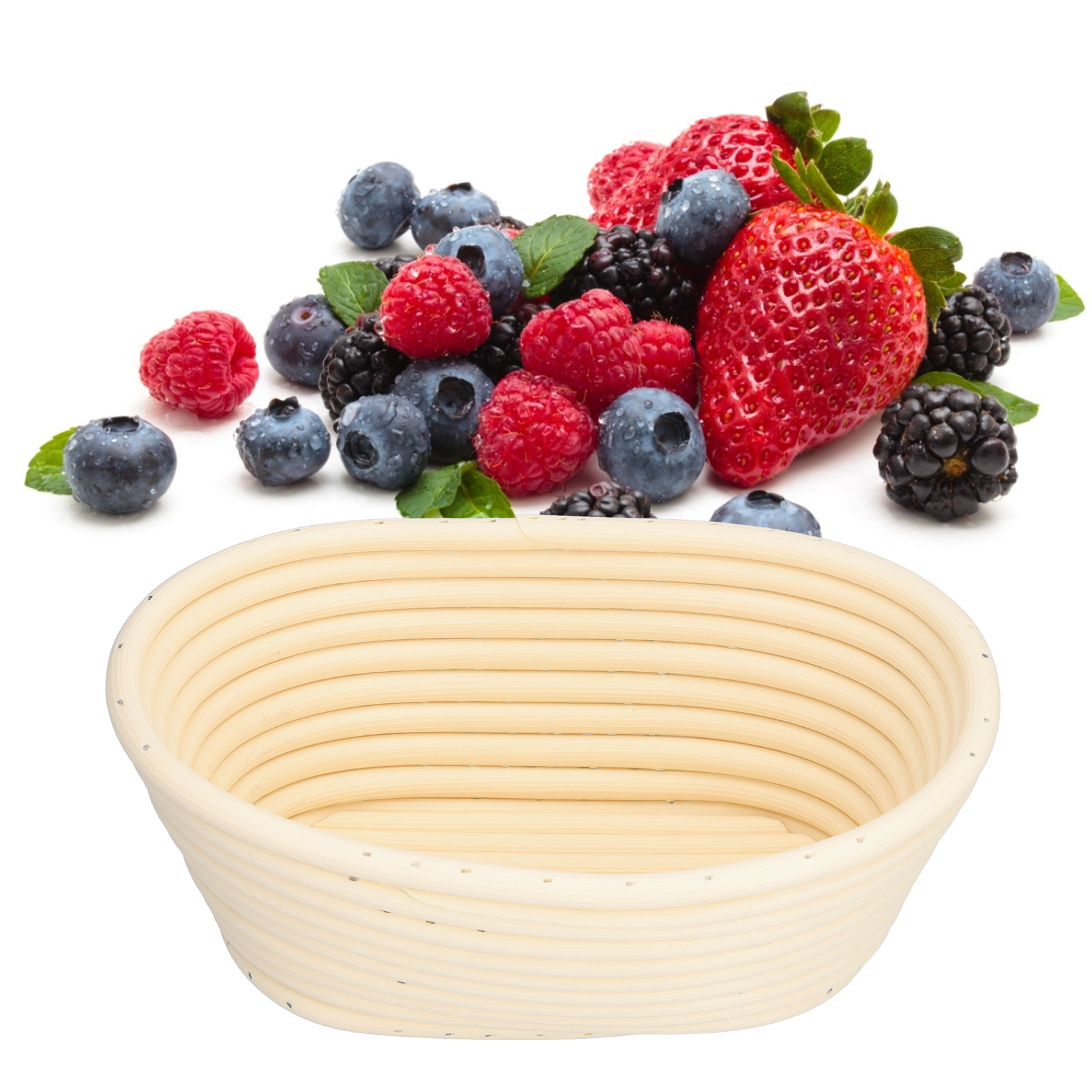 Waschbarer Gärkorb, Innovative Ovale Beige Backform (21 X 14 X 8 Cm) Zum Kochen Und Backen Zu Hause.