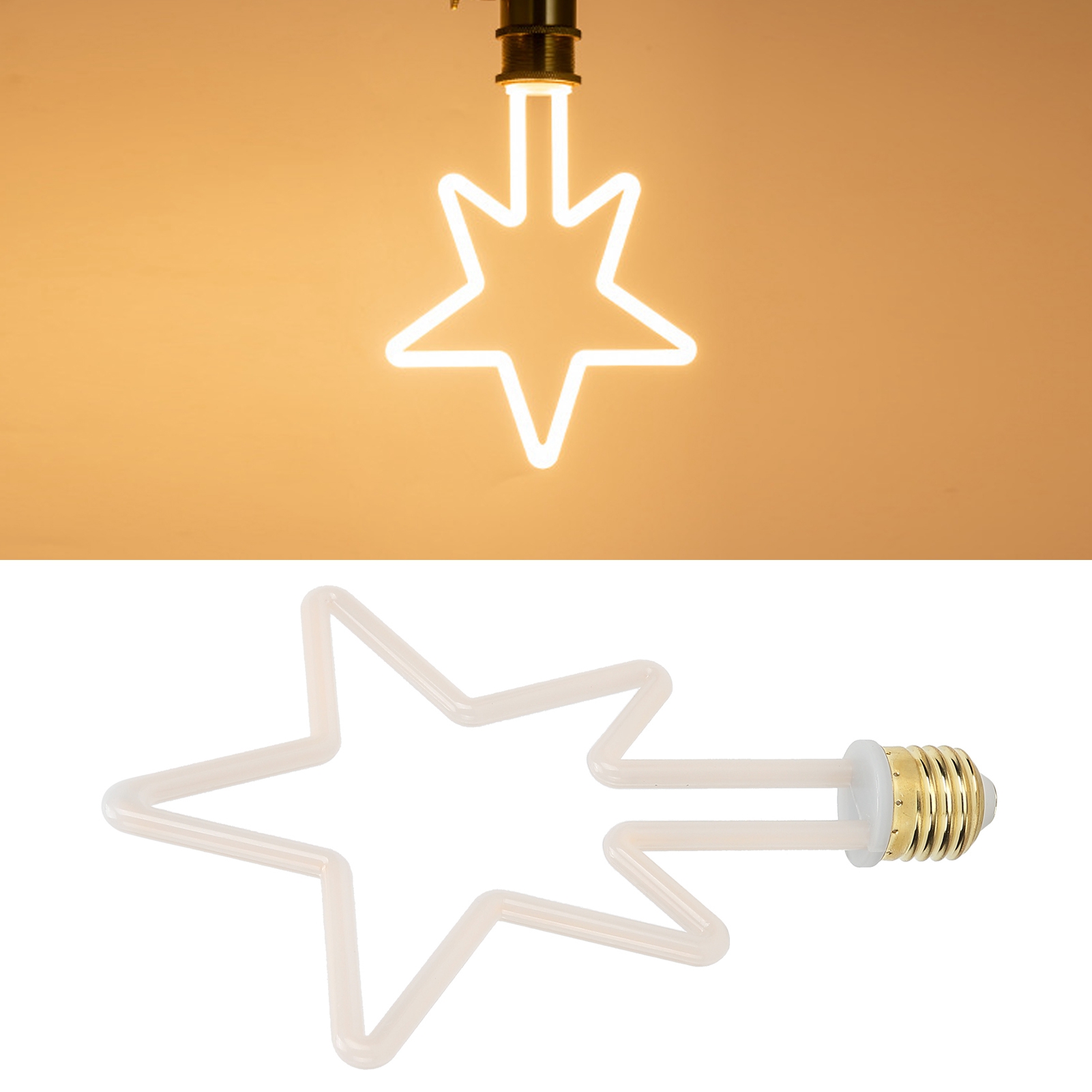 E27/2700k 8w 5-zackige Sternförmige Led-dekorationslampe Für Festliche Innenbeleuchtung 220-240v