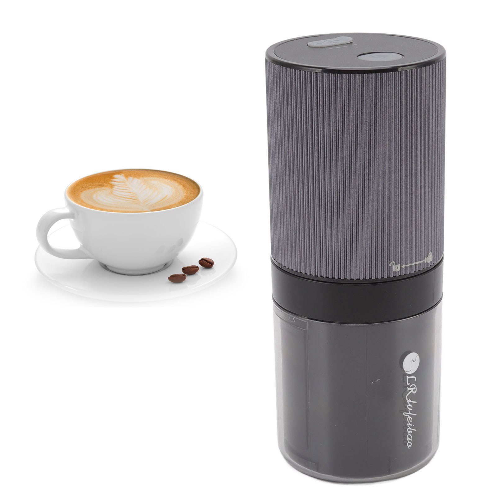 Tragbare Und Kompakte Elektrische Kaffeemühle Für Den Heimgebrauch, Automatisch, Usb-aufladbar, Schwarz