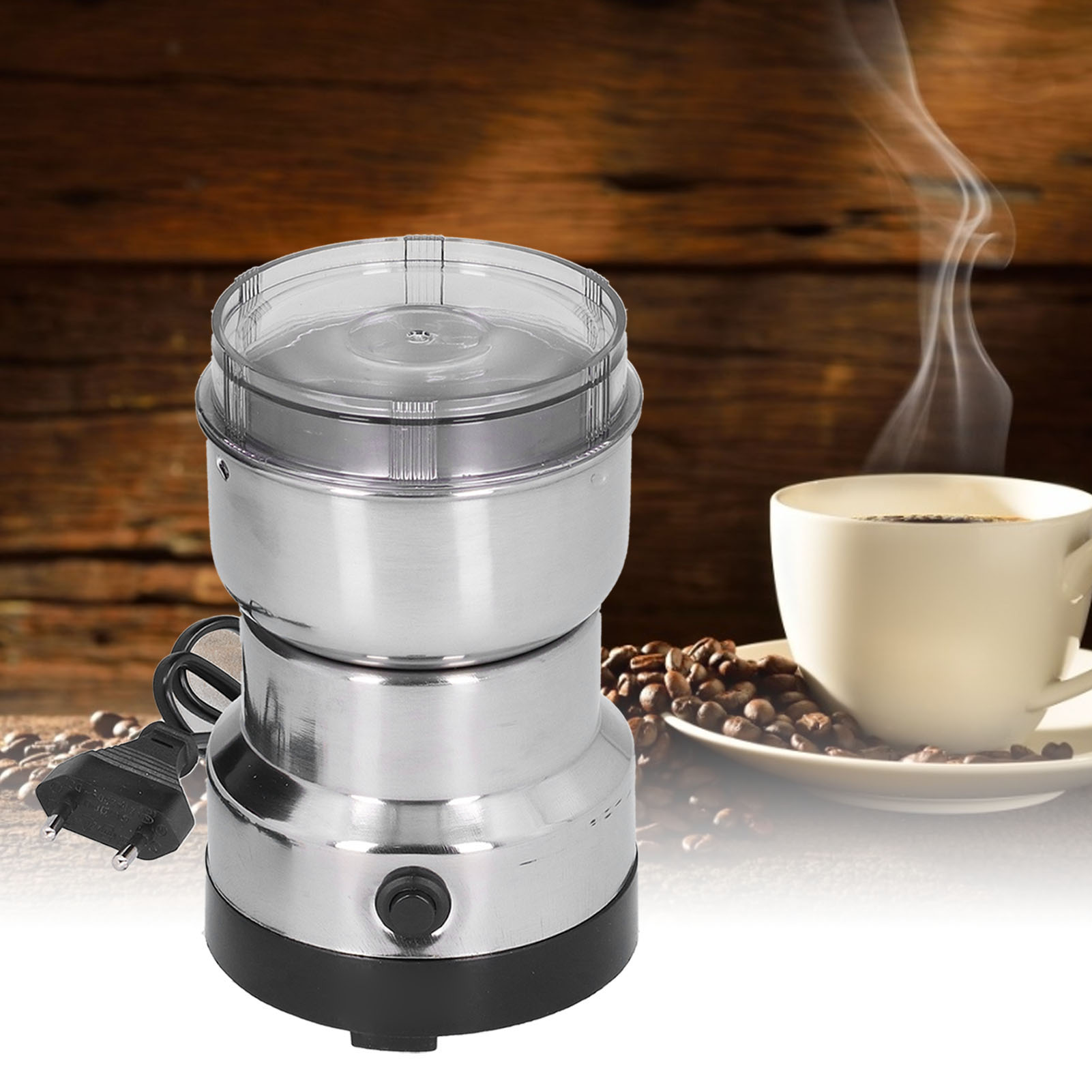 220v Edelstahl-kaffee- Und Getreidemühle, Eu-stecker, Für Den Gebrauch Zu Hause Und Im Hotel.