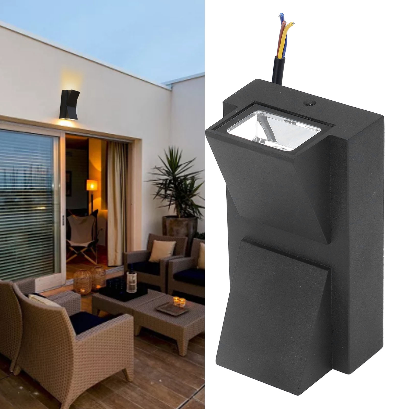Wasserdichte, Doppelköpfige 12-w-außenwandleuchte, Moderne Und Minimalistische Led-wandleuchte Für Flure, Eingänge, Balkone, Innenhöfe Und Treppenhäuser.