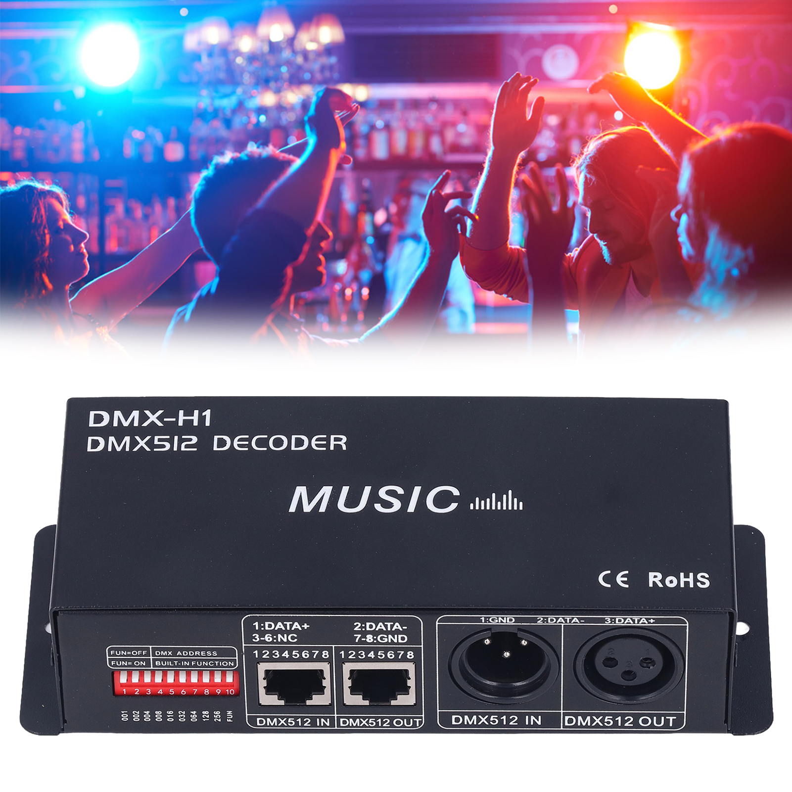 Rgb Dmx512 Konstantspannungsdecoder Für Musik, Dedizierter 3-kanal-technik-bühnencontroller, Led-controller, 8 A Pro Kanal.