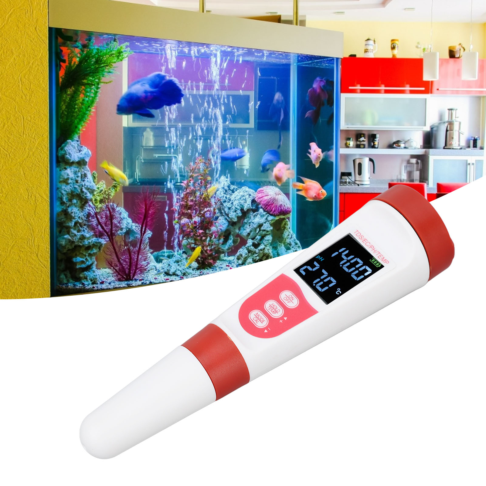 Ph-300 4-in-1 Wasserdichter Wasserqualitätsanalysator Ph/tds/ec/temp Tragbarer Multifunktions-teststift