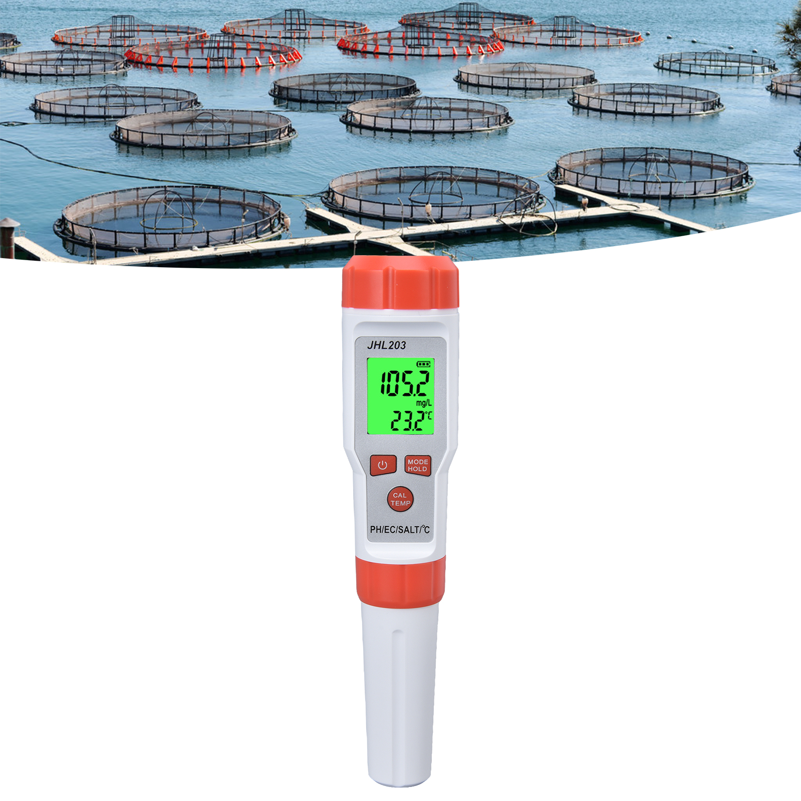 Tragbarer 4-in-1 Multiparameter-stift Zur Wasserqualitätsmessung Mit Ph-wert-, Elektrischer Leitfähigkeits-, Salzgehalts- Und Temperaturmessung Sowie Hintergrundbeleuchtetem Ph-meter Für Aquarien.