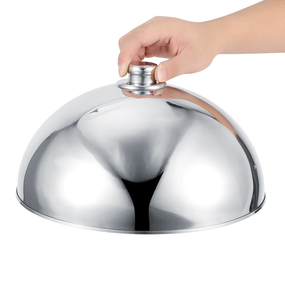 Fliegen- Und Staubschutzhaube Aus Edelstahl Für Speisenbehälter, Ideal Für Hotel- Und Restaurantbuffets (12,5 Zoll).