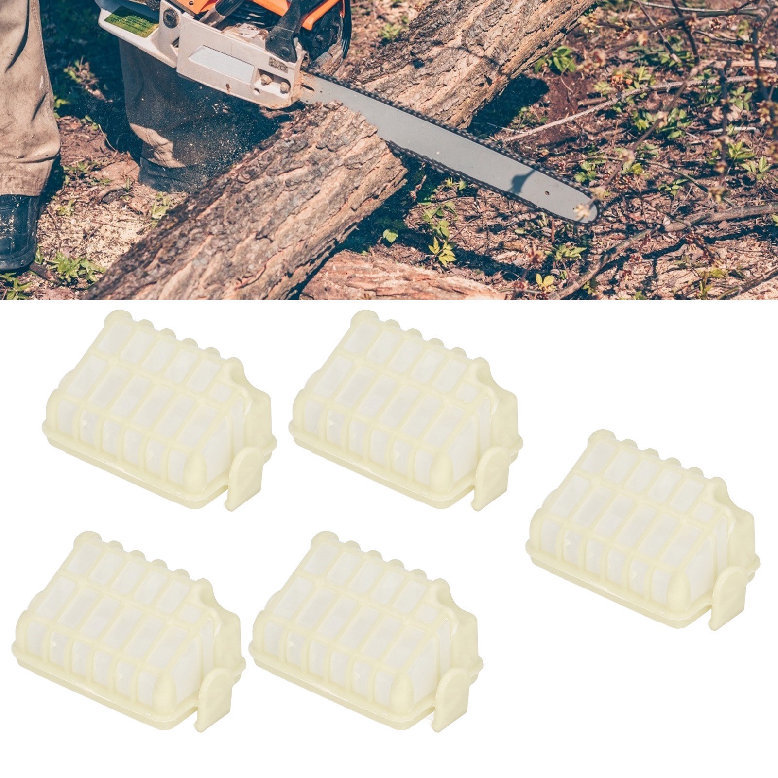 Set Mit 5 Luftfiltern Für Die Stile Ms251 Kettensäge: Filterelement, Gitter Und Zubehör.