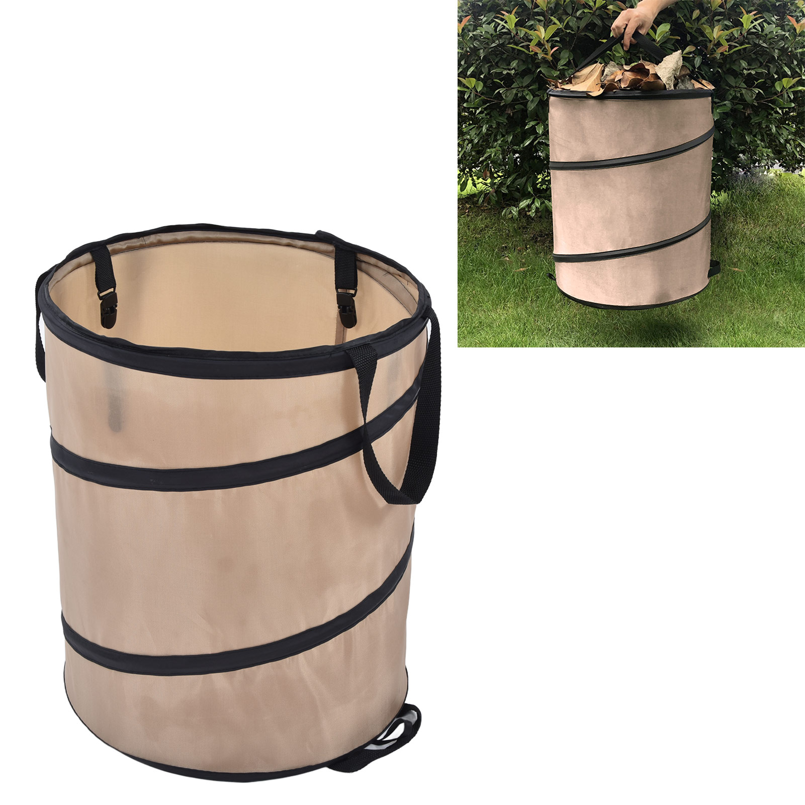 37 Liter (10 Gallonen) Gartenbehälter Zur Laubsammlung, Tragbarer Laubsammelbeutel, Camping-müllbeutel.