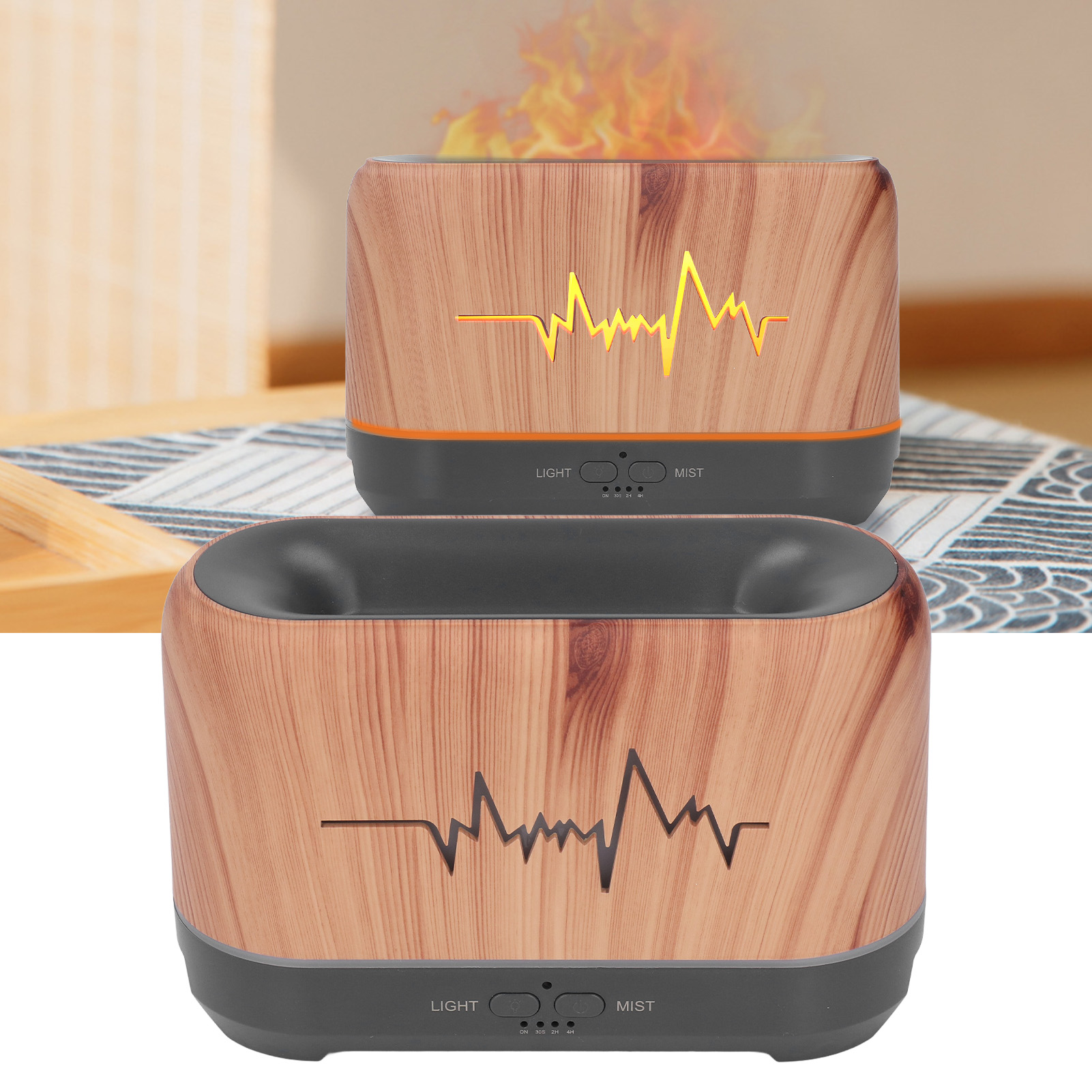 200-ml-aroma-diffusor Und Luftbefeuchter Mit Hohlflammenlampe, Usb-betrieben, Für Schlafzimmer Oder Büro
