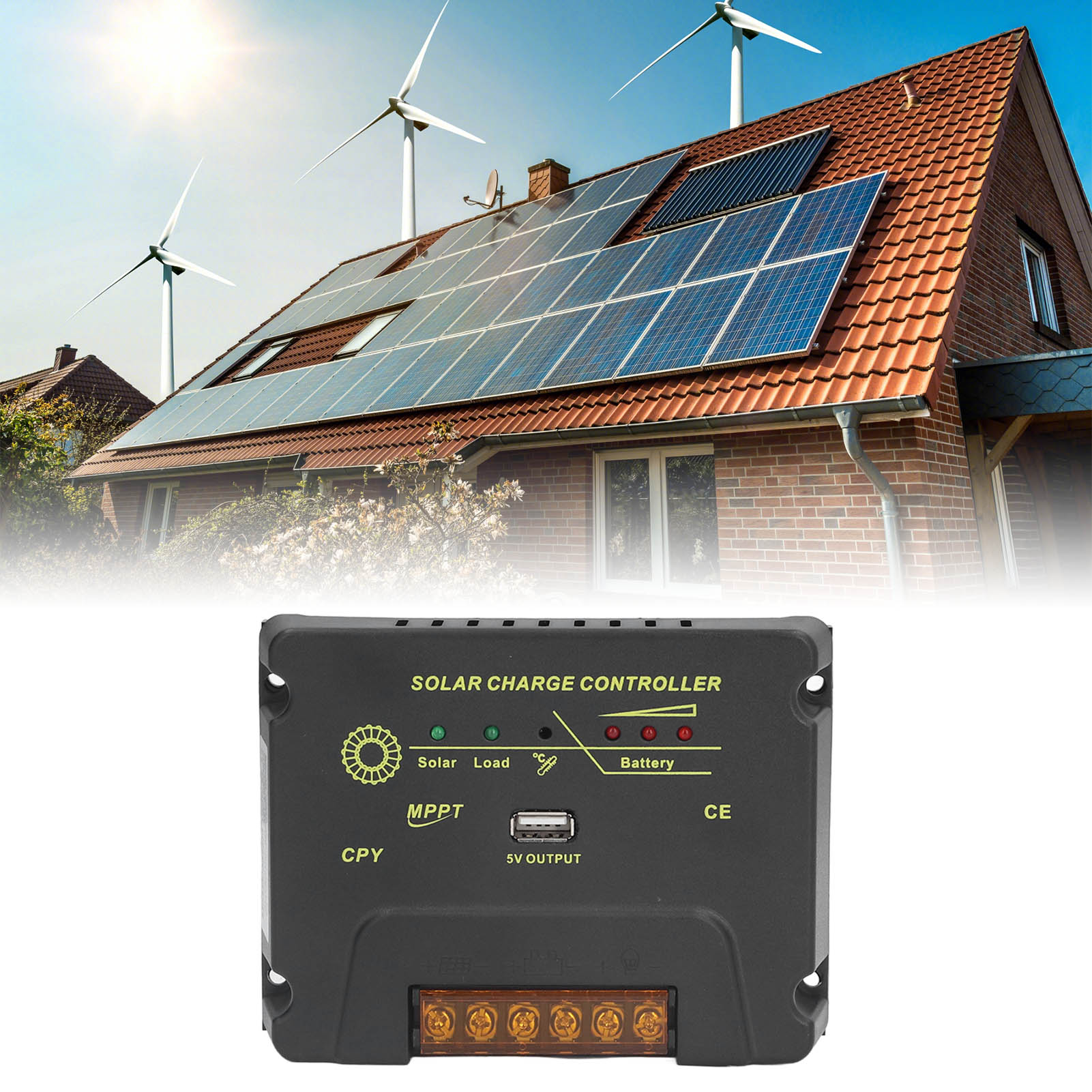 Mppt-solarregler Für 12v/24v Photovoltaik-stromerzeugung, 20a Solarlade- Und -entladeregler