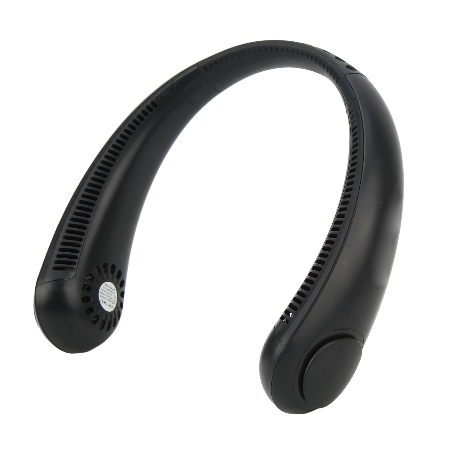 Fauler Nackenventilator, Leiser Mini-usb-ventilator Für Outdoor-sportarten, Faltbarer, Klingenloser Nackenventilator, Schwarz Lackiert.