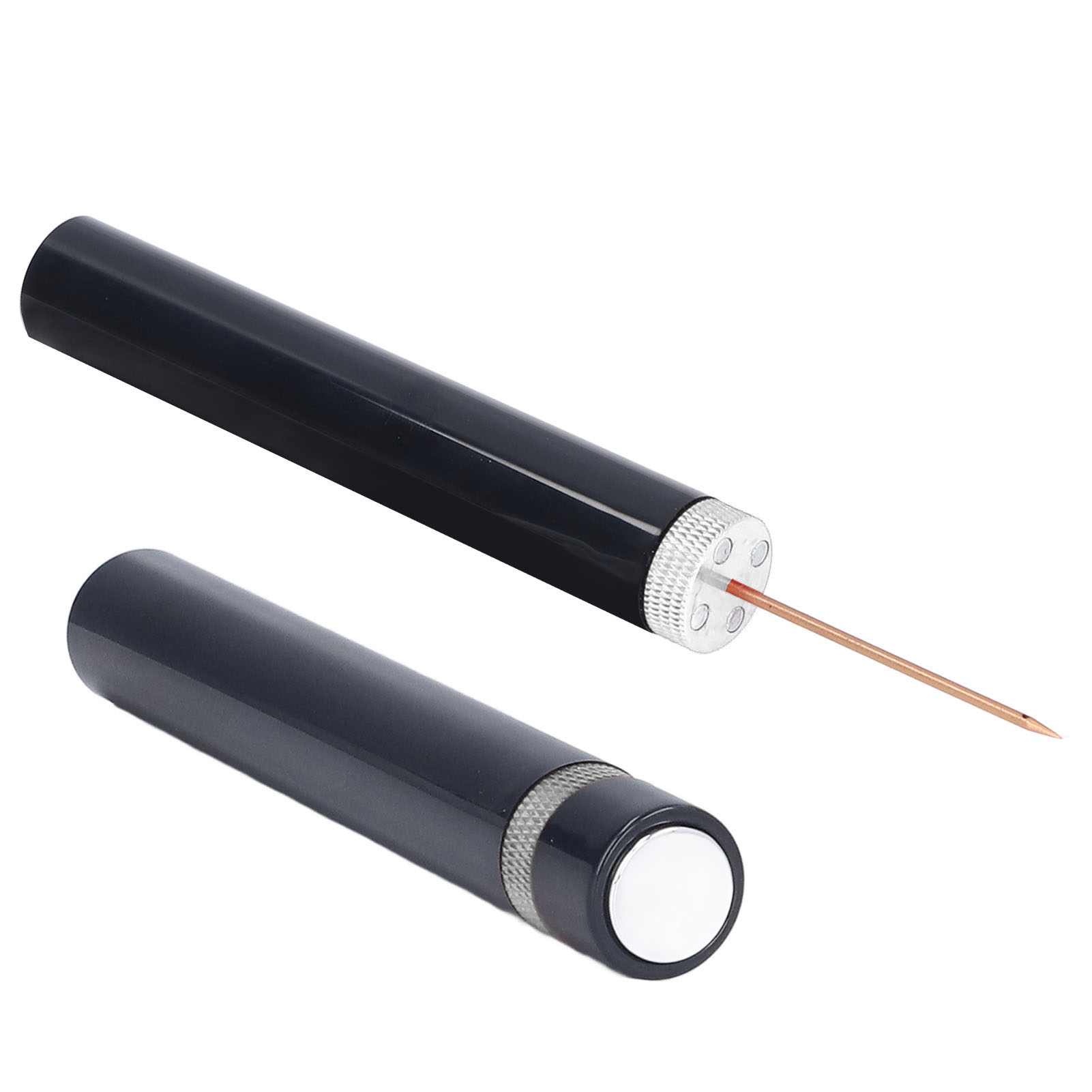 Pneumatischer Nadelflaschenöffner, Lippenstiftförmiger Flaschenöffner, Korkenauswerfer, Silberfarben.