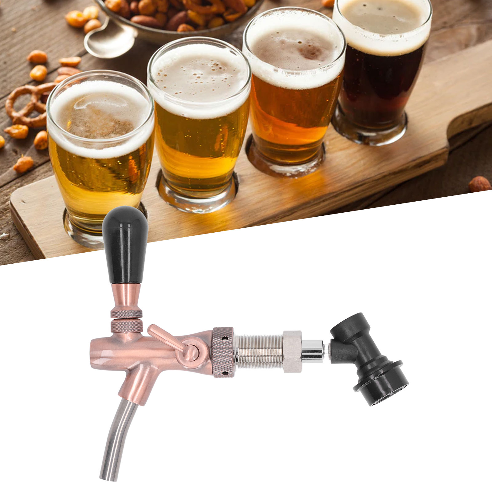 G5/8 Bierzapfanlage – Antikrotbronze, Messing, Edelstahl. Verstellbare Bierzapfanlage Mit Schnellanschluss.