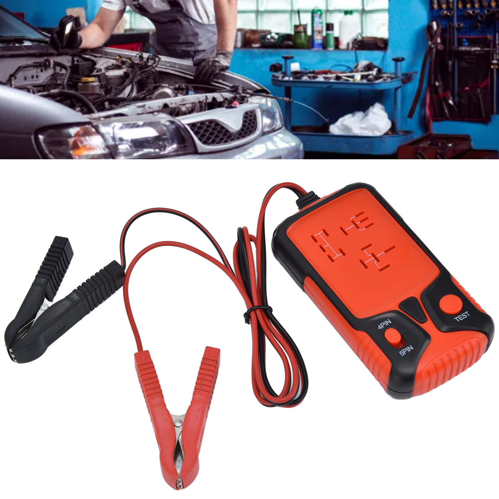 12v-batterietester, Relaistester, Tragbarer Hochtemperaturtester (rot)