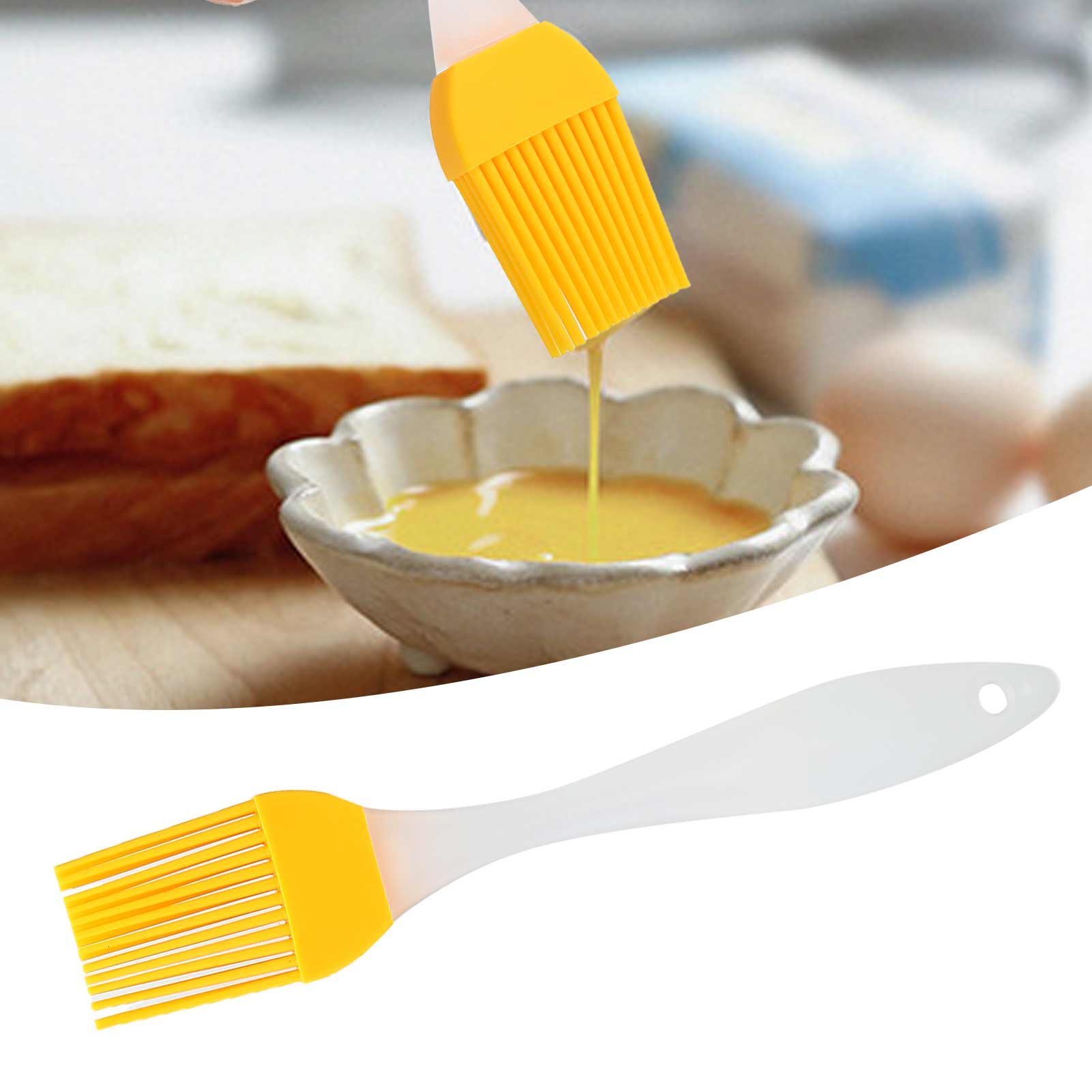 Gelber Silikonölpinsel, Grillpinsel, Küchenzubehör Für Camping Und Grillen Im Freien.