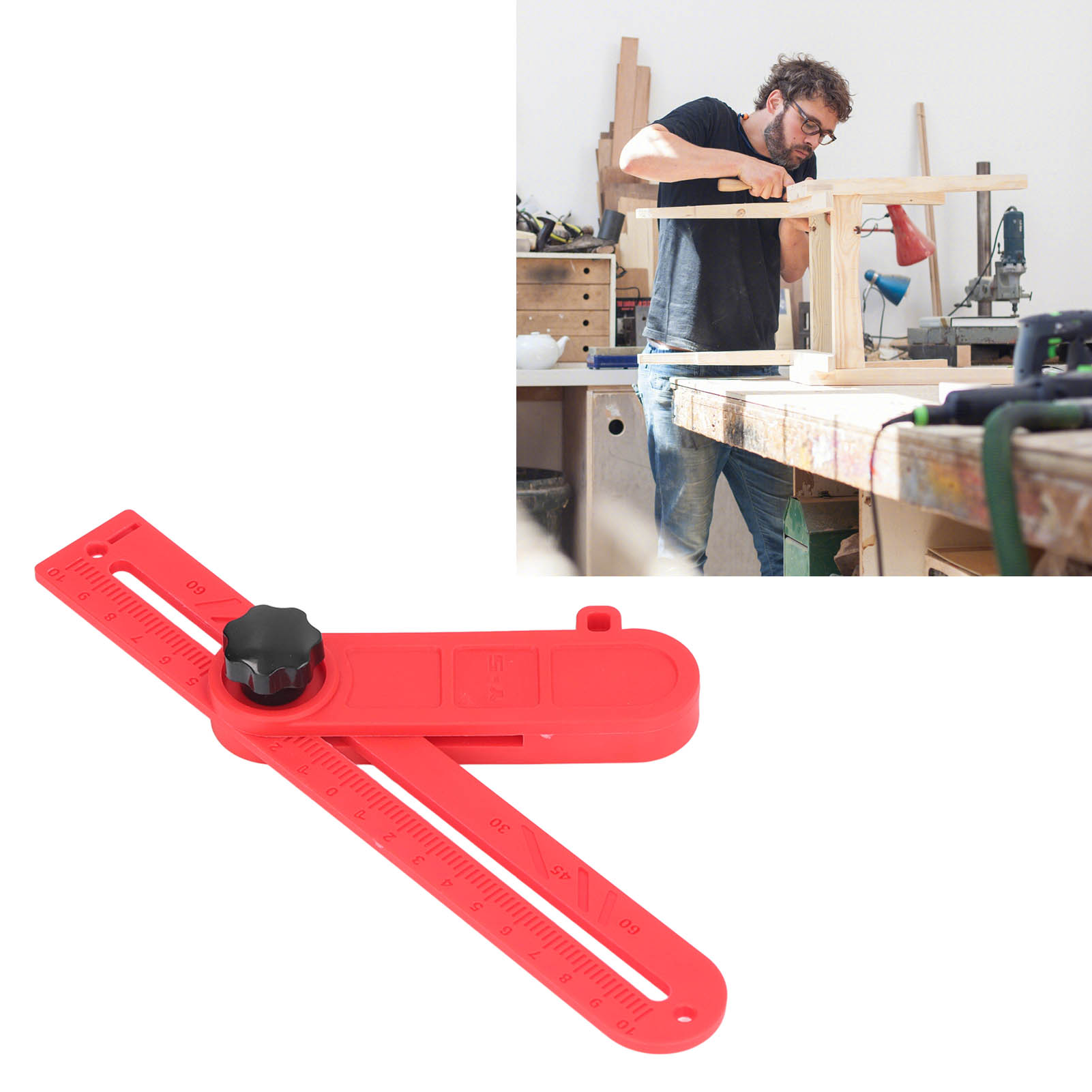 Winkelmesser Aus Kunststoff, Verstellbarer Winkelmesser, Positionierwerkzeug, Winkelmessgerät