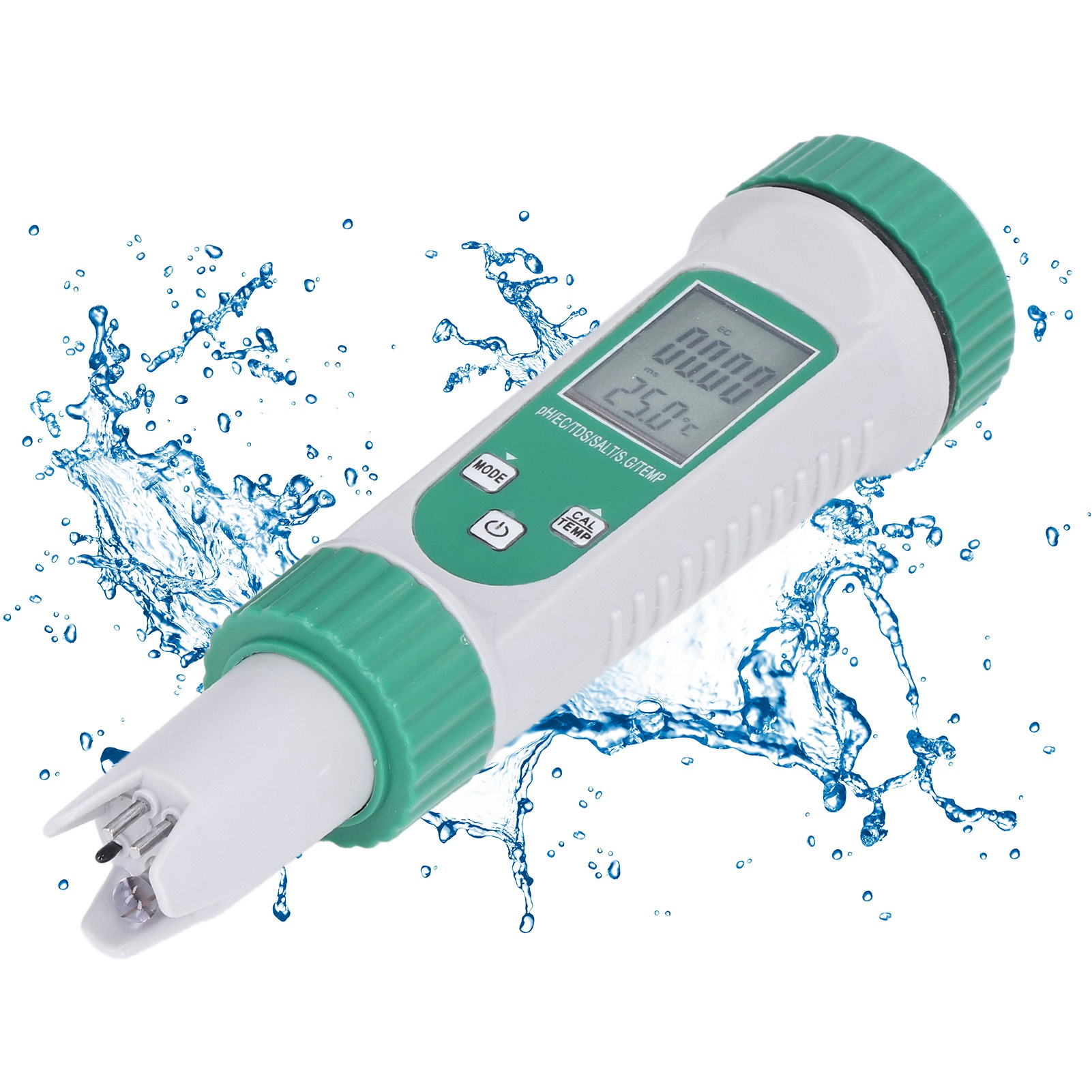 6-in-1 Wasserqualitätstester Ph-786 Mit Weißer Hintergrundbeleuchtung (ph/ec/tds/salz/sg/temperatur)