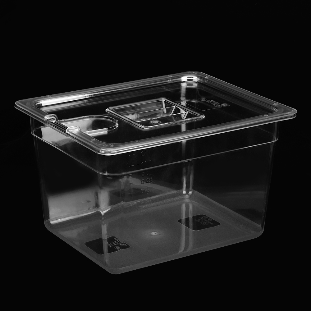 Zusammenklappbarer 11-liter-vakuumbehälter Mit Deckel Und Scharnier, Für Sous-vide-garer Und Präzisionskocher.