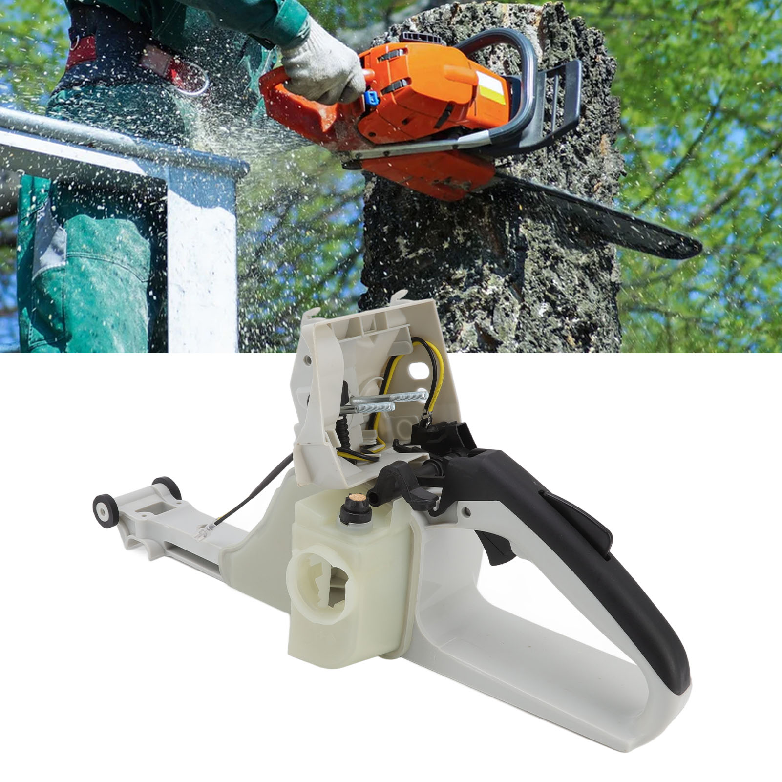 Externe Stromversorgung Für Stihl 044 Ms440 Gartenkettensäge, Kraftstofftank, Hinterer Griff.