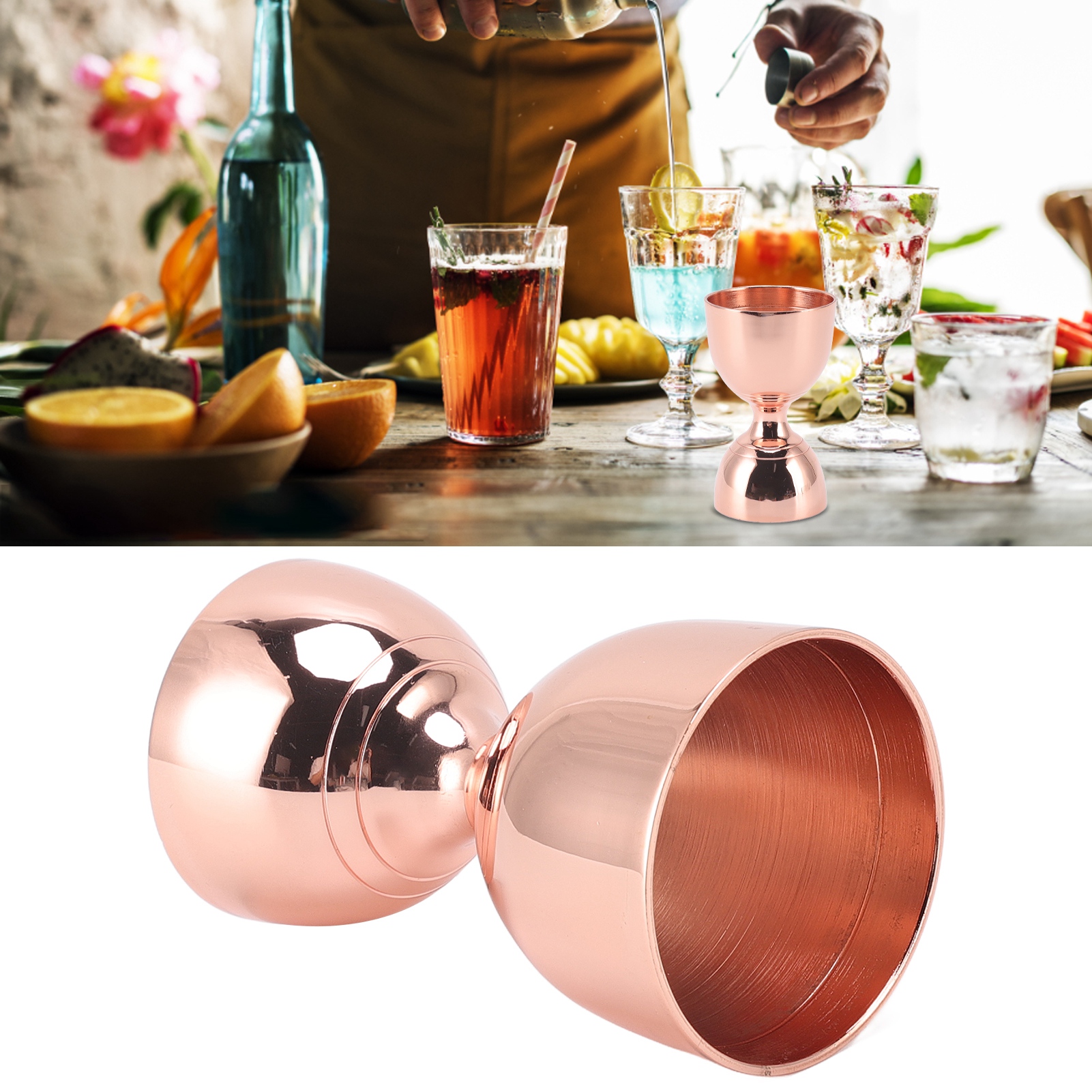 Weinauslauf Aus Edelstahl, Indischer Stil, 30/60 Ml, Roségold
