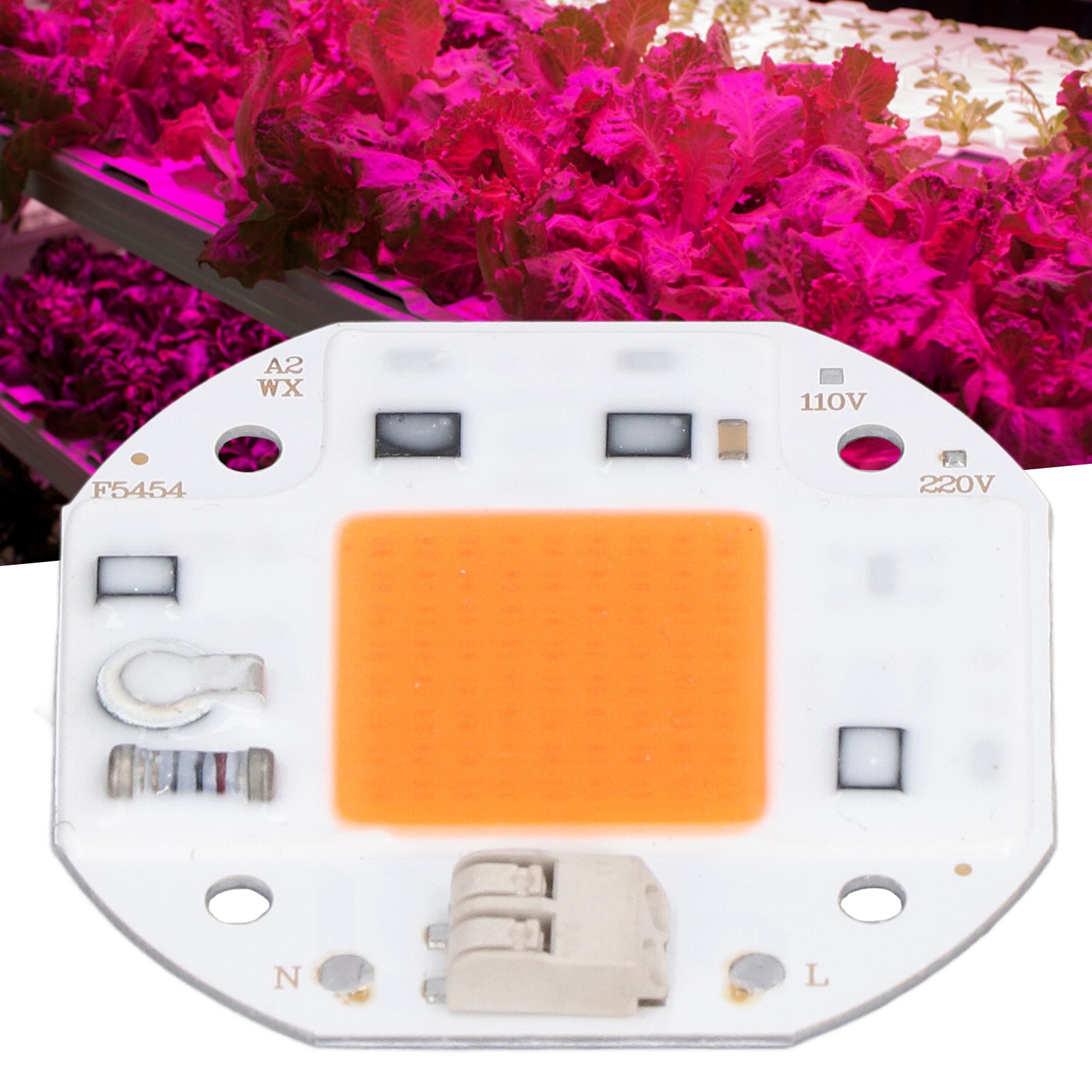 Vollspektrum-led Für Die Gartenbeleuchtung, Leistungsstarke 380–800 Nm Cob-led, Löt- Und Treiberlose Led, 70 W Diy-beleuchtung Für Hydrokultur/blumenanbau