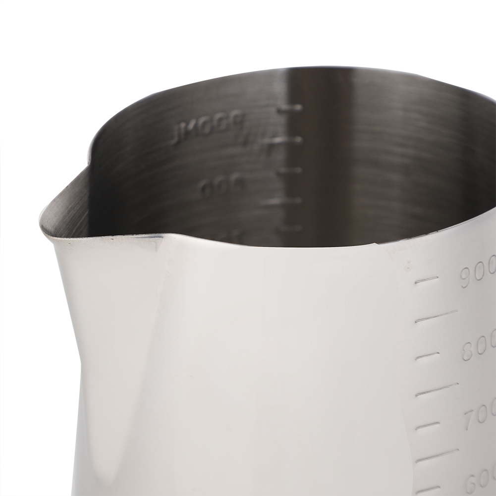 Messbecher, Kaffeekännchen, Milchkännchen, Espresso- Und Latte-kanne Aus Edelstahl (1000 Ml)