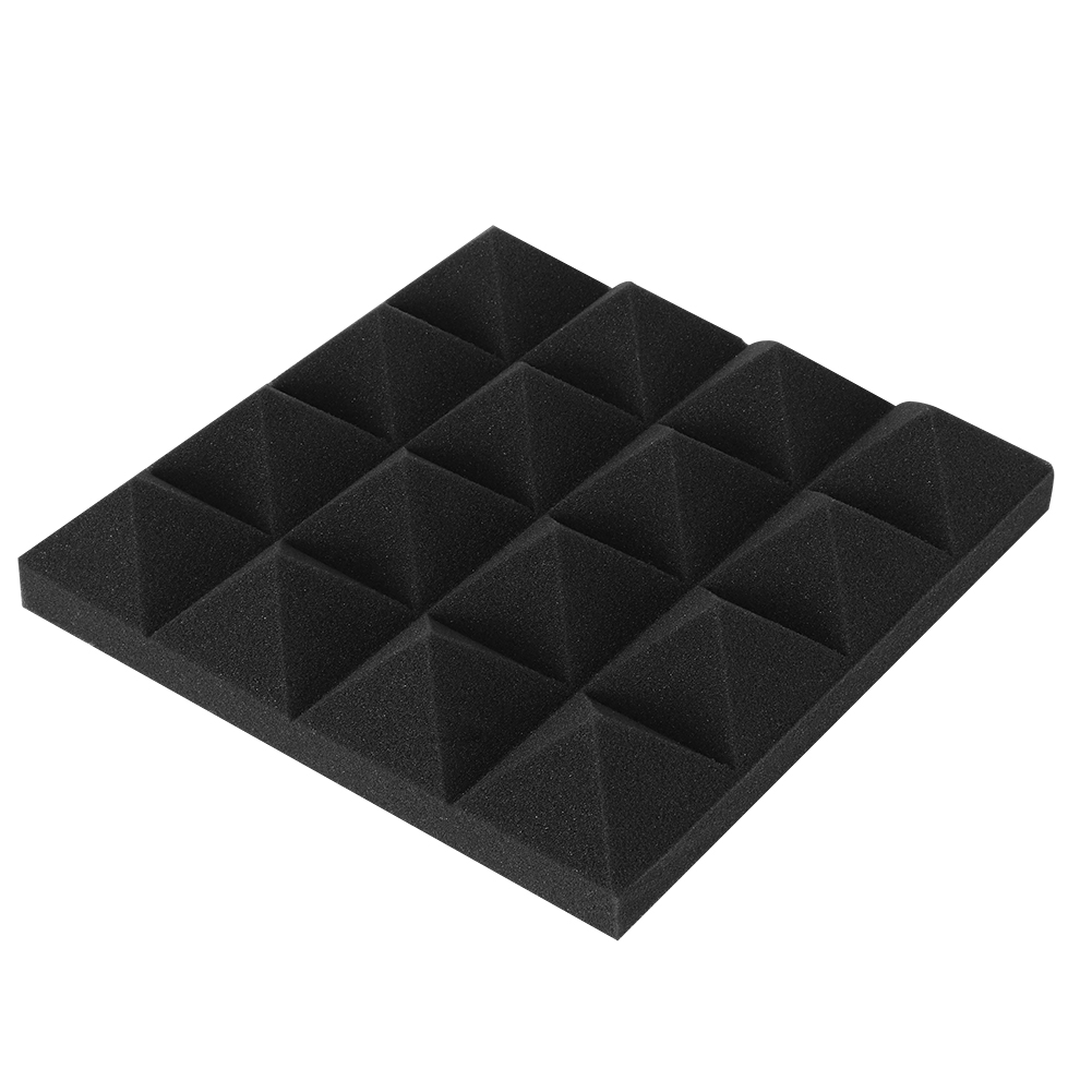 Pyramidenförmige Akustikpaneele Aus Schallabsorbierendem Baumwollschaum Zur Schalldämmung Von Studios (schwarz)