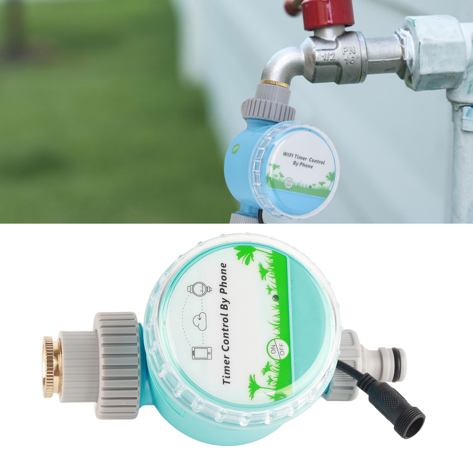 Usb-gartenbewässerungstimer, Fernsteuerung Der Bewässerung Per Mobiltelefon, Duale Steuerung Via Wlan Und Bluetooth.