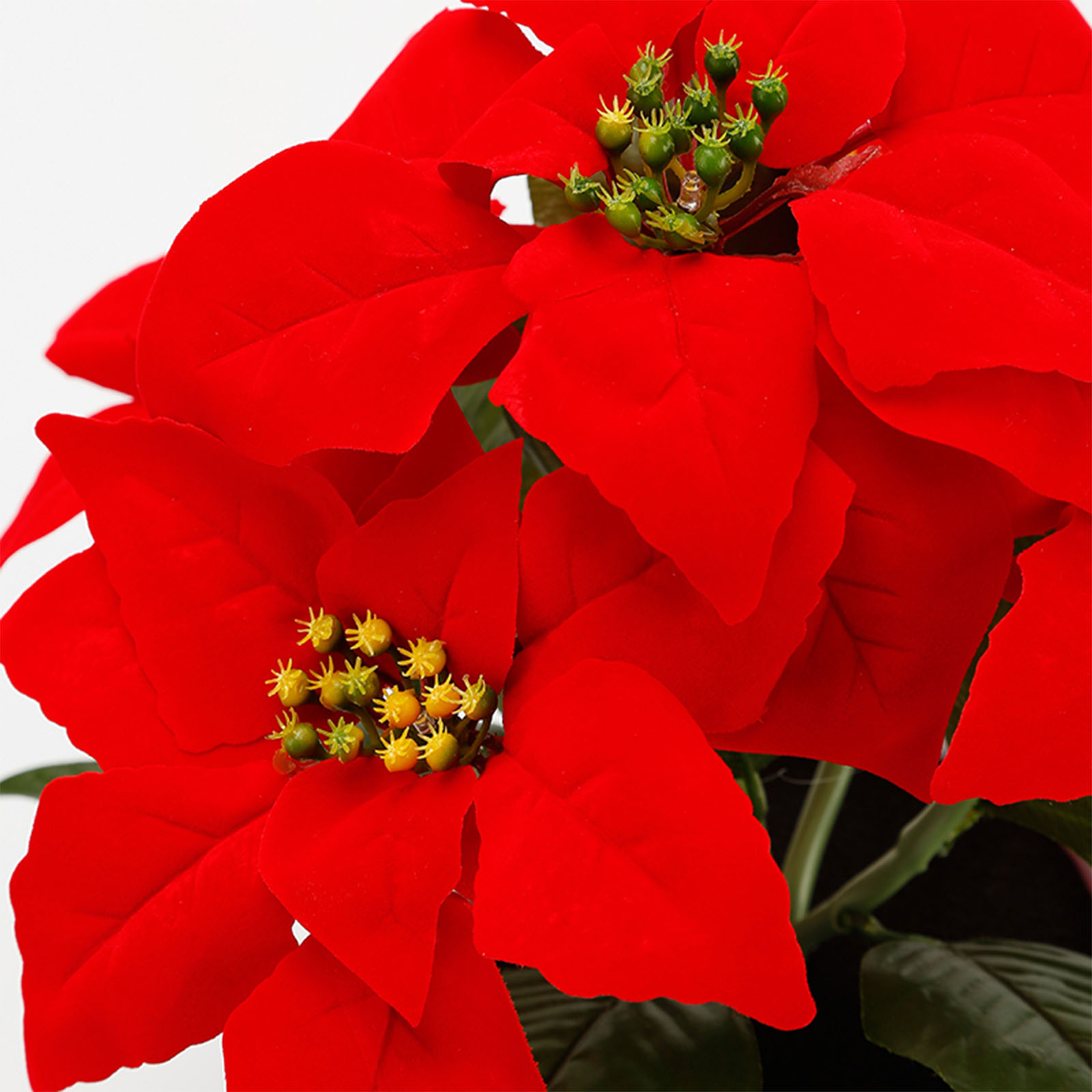 Künstliche Topfpflanze, Weihnachtspflanze, Künstlicher Weihnachtsstern, Dekorative Tischlampe Für Die Weihnachtszeit